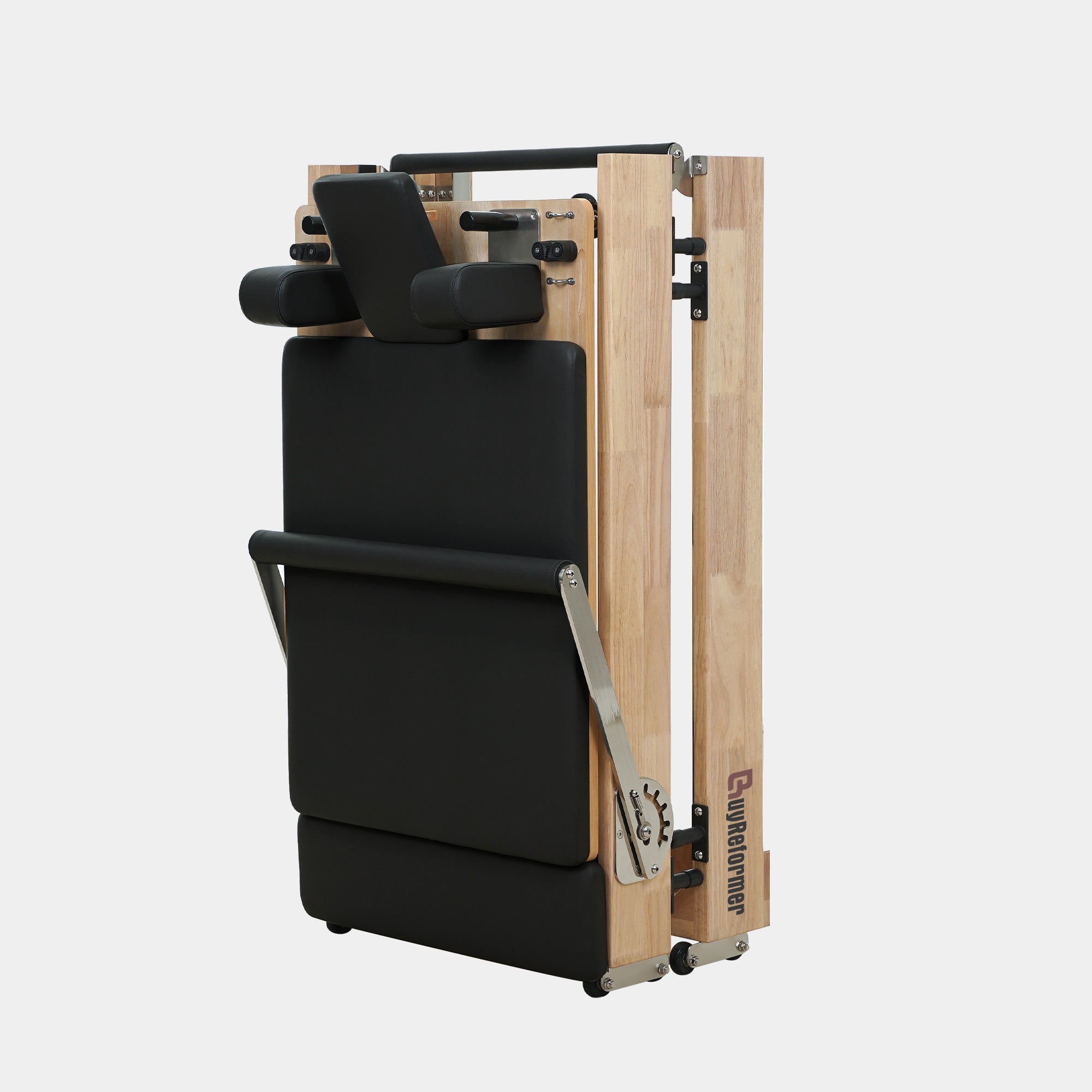 Solid Wood Foldable Pilates Reformer – Space-Saving