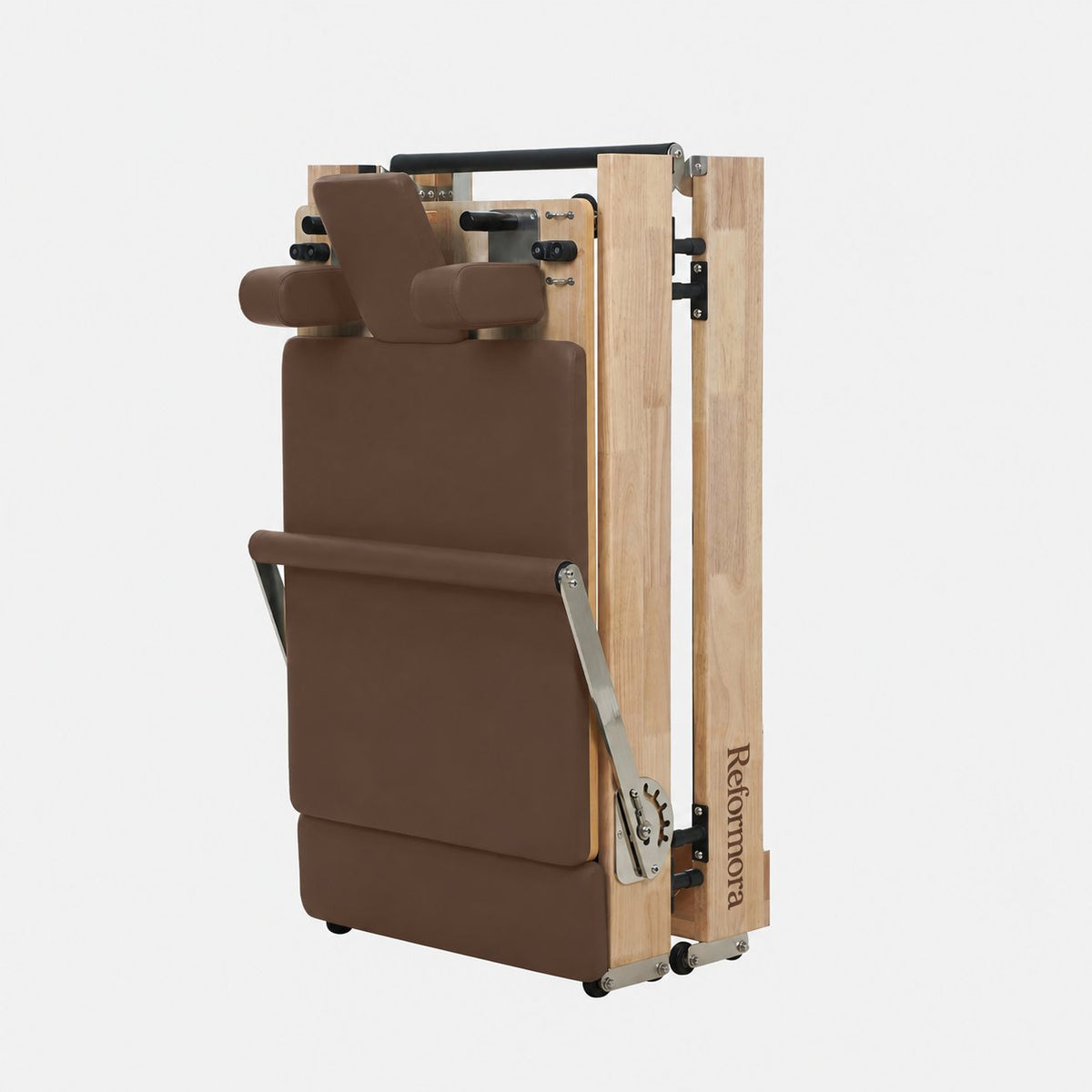 Solid Wood Foldable Pilates Reformer – Space-Saving