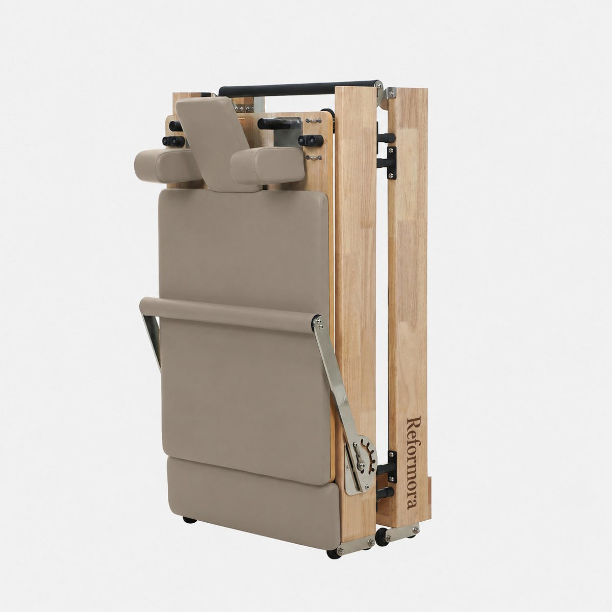 Solid Wood Foldable Pilates Reformer – Space-Saving