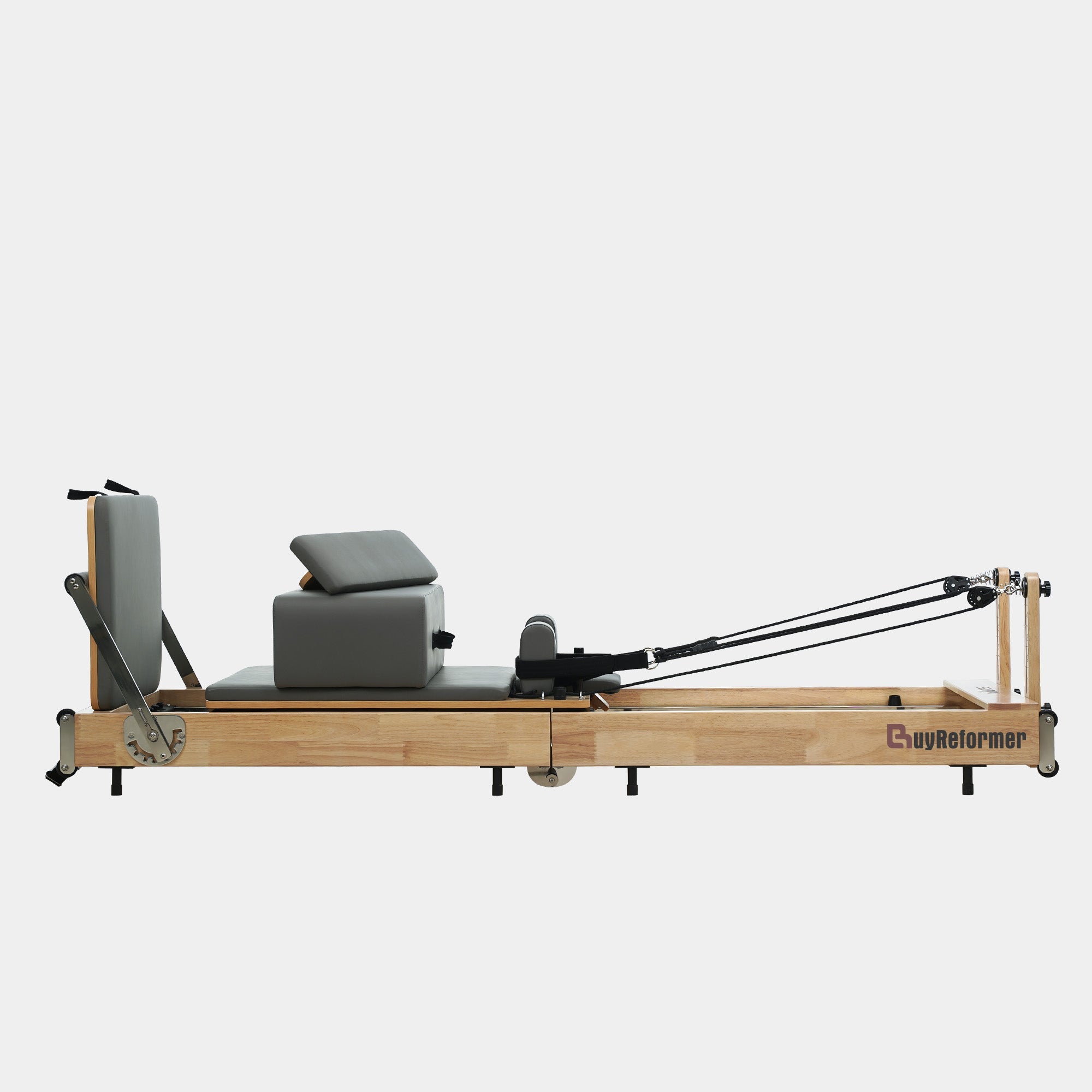 Solid Wood Foldable Pilates Reformer – Space-Saving