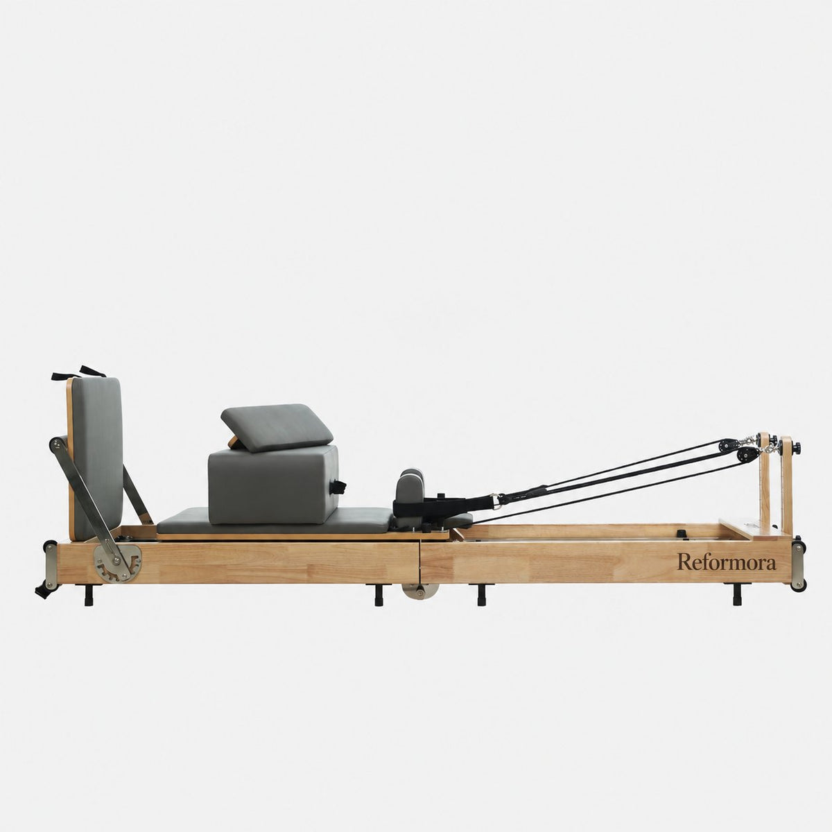 Solid Wood Foldable Pilates Reformer – Space-Saving
