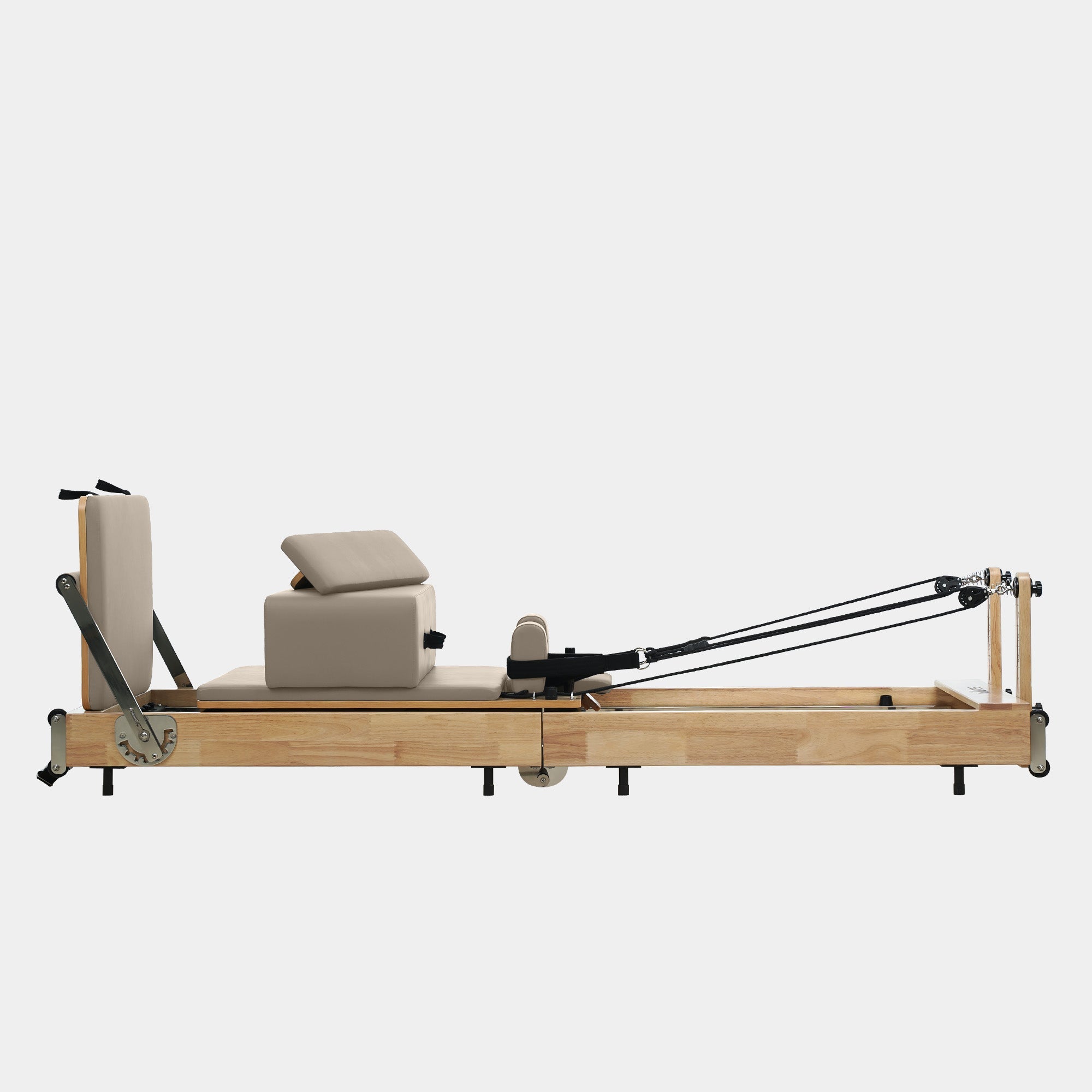 Solid Wood Foldable Pilates Reformer – Space-Saving