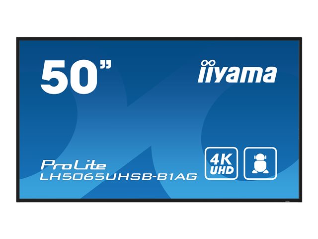 iiyama ProLite LH5065UHSB-B1AG 50" Class (49.5" viewable) LED-backlit LCD display - 4K - for digital signage