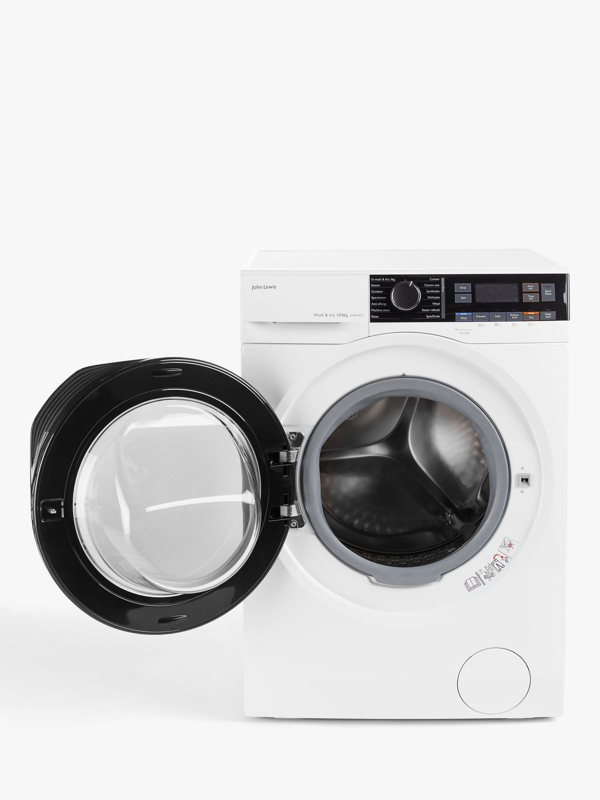 John Lewis JLWD1615 Freestanding Washer Dryer, 10kg/6kg Load, 1600rpm Spin, White – image 8 of 9