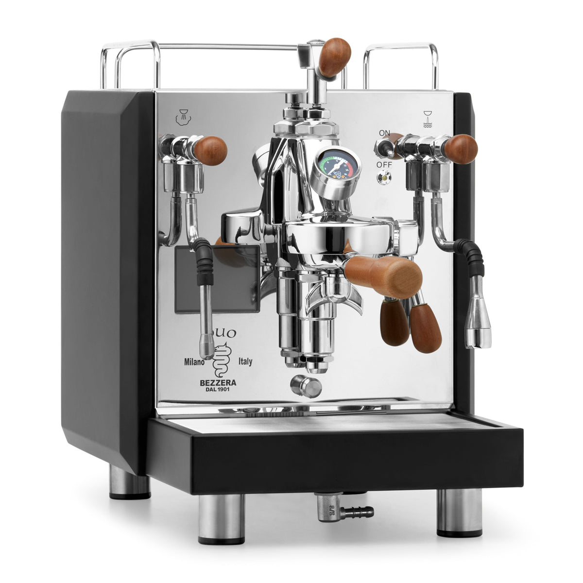 Bezzera DUO MN Espresso Machine – Black / Flow Control / Sapele
