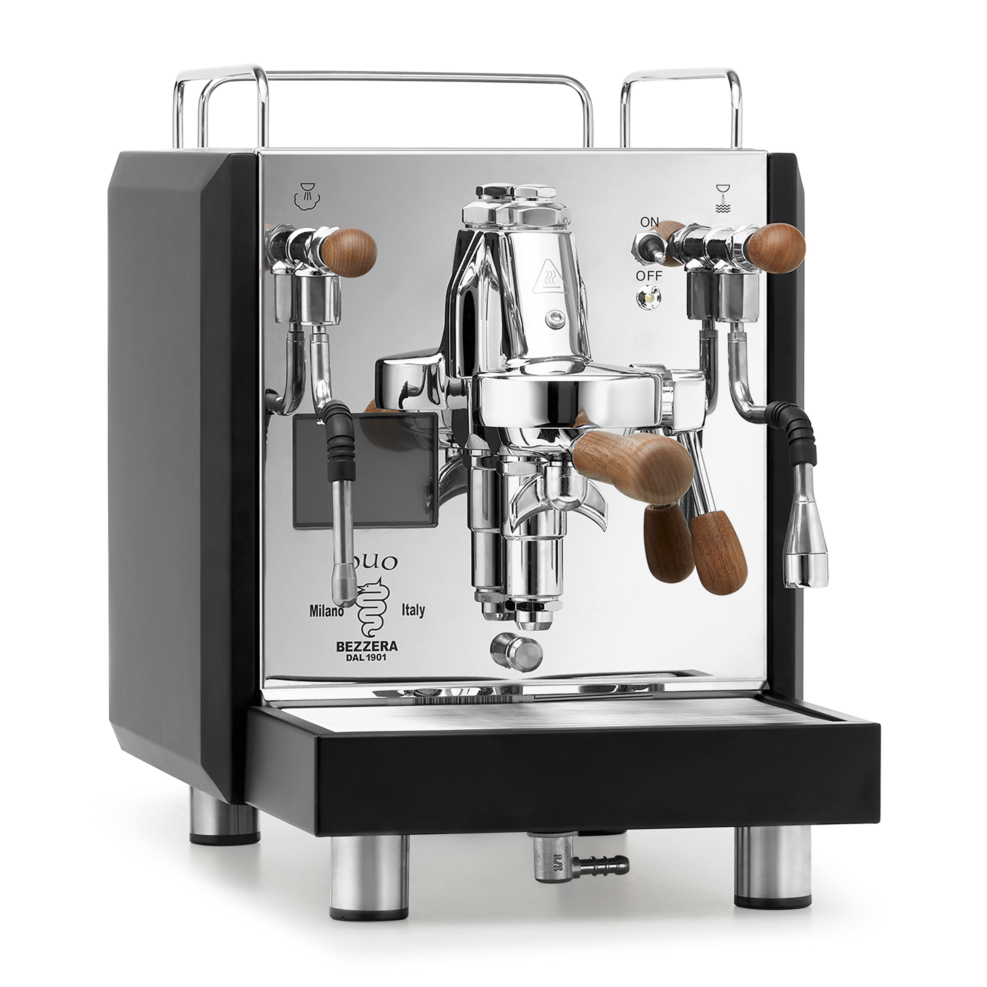 Bezzera DUO MN Espresso Machine – Black / No Flow Control / Walnut