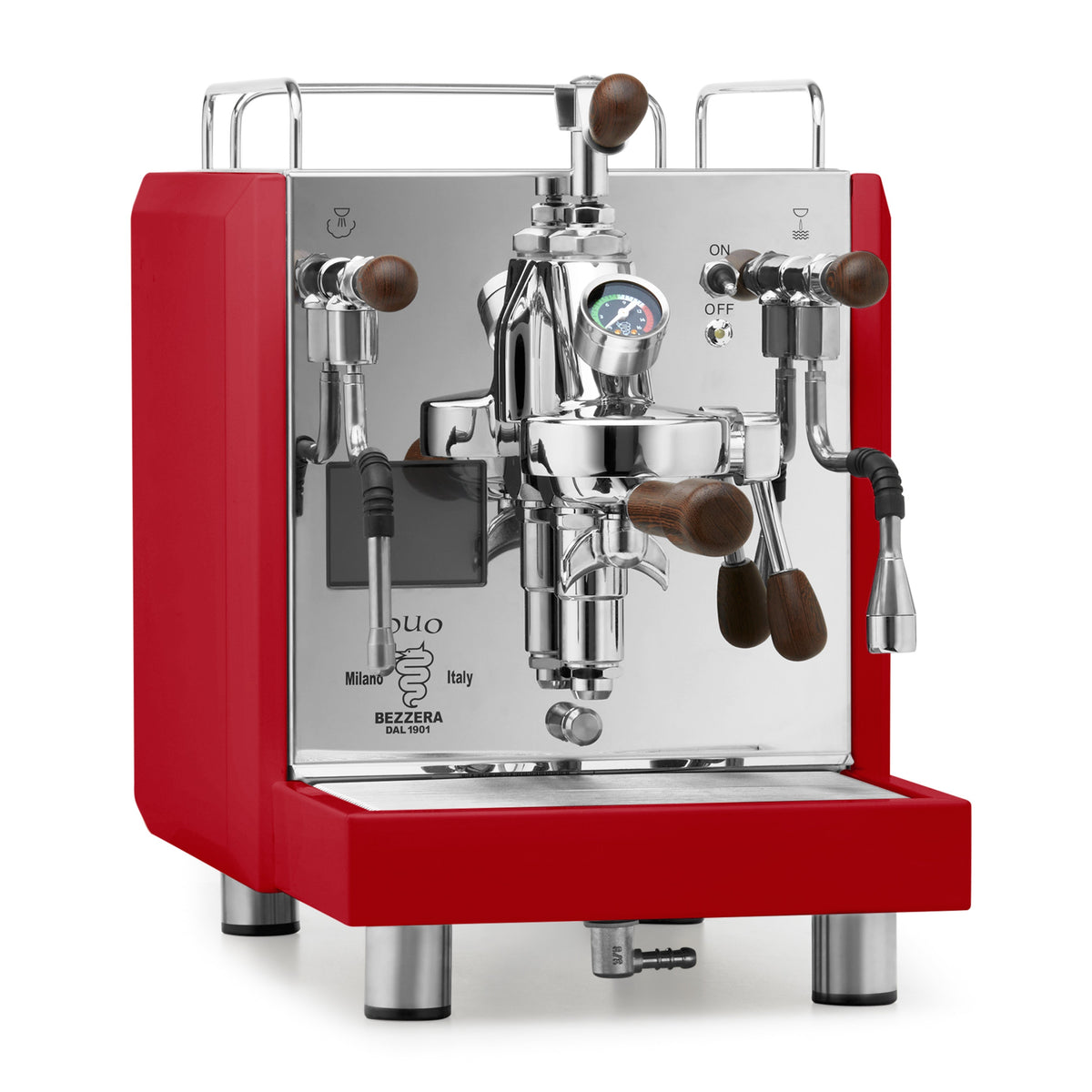 Bezzera DUO MN Espresso Machine – Red / Flow Control / Wenge