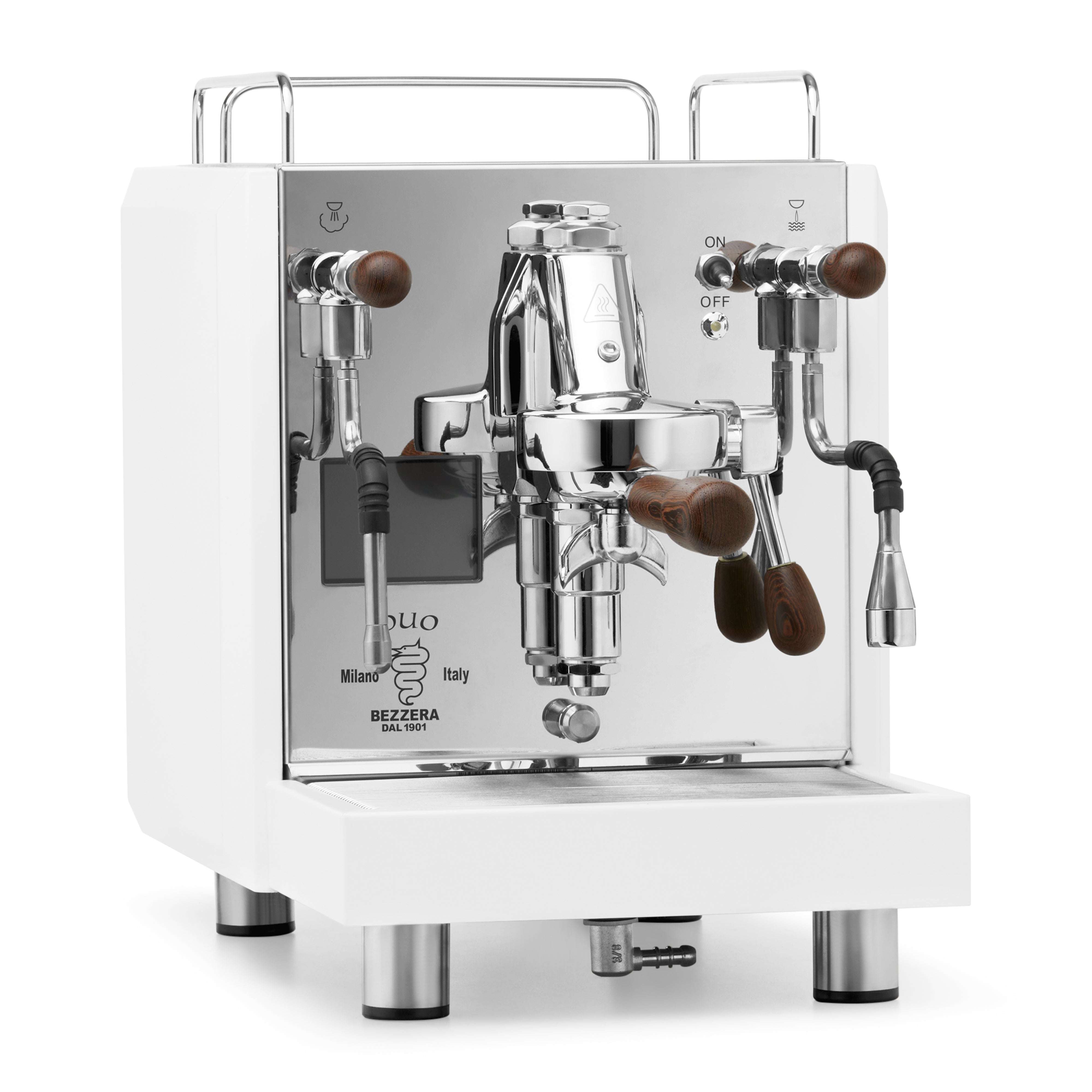 Bezzera DUO MN Espresso Machine – White / No Flow Control / Wenge