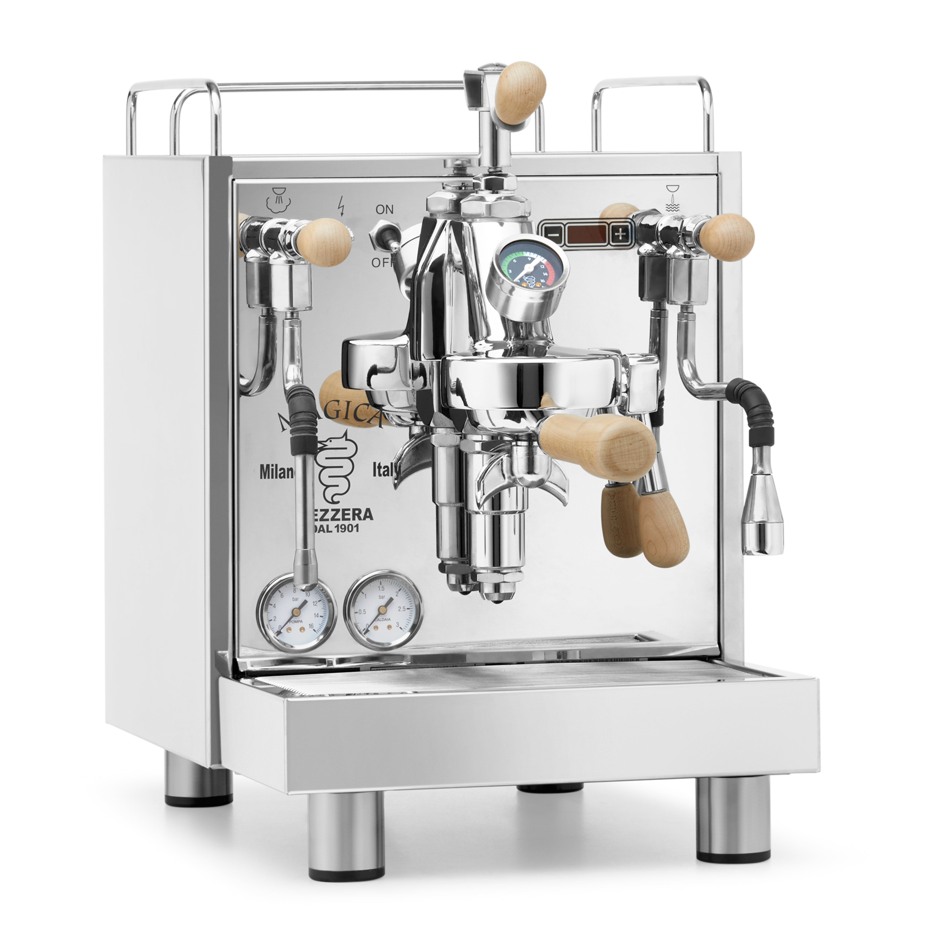 Bezzera Magica PID Espresso Machine – Flow Control / Tiger Maple