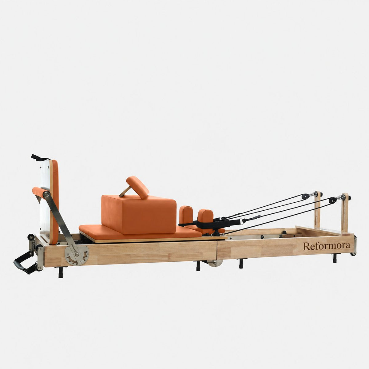 Solid Wood Foldable Pilates Reformer – Space-Saving