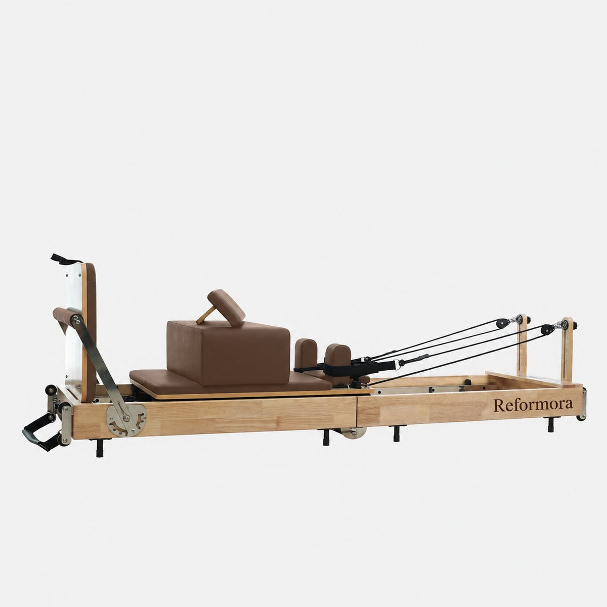Solid Wood Foldable Pilates Reformer – Space-Saving
