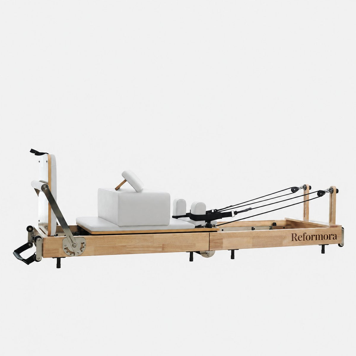 Solid Wood Foldable Pilates Reformer – Space-Saving