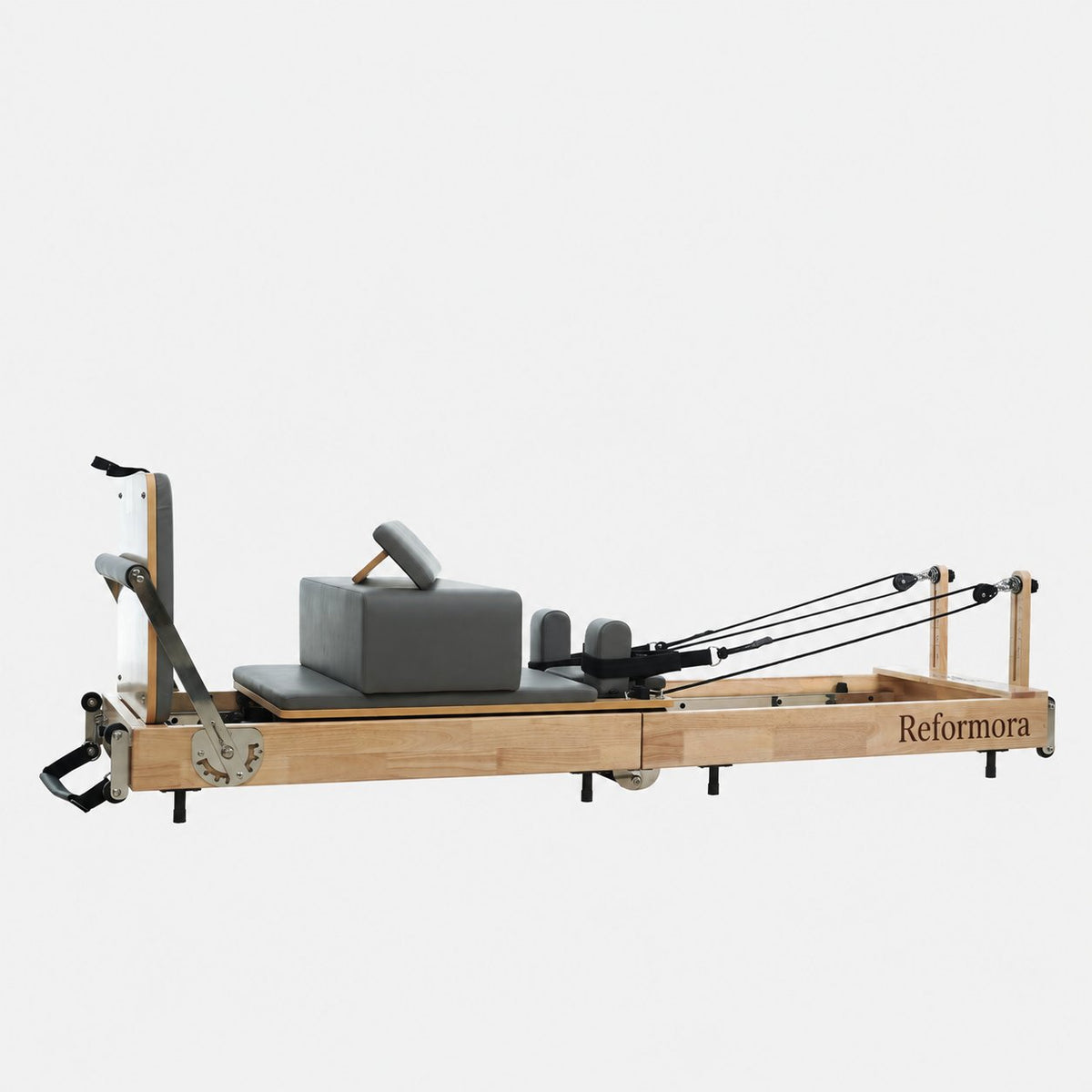Solid Wood Foldable Pilates Reformer – Space-Saving