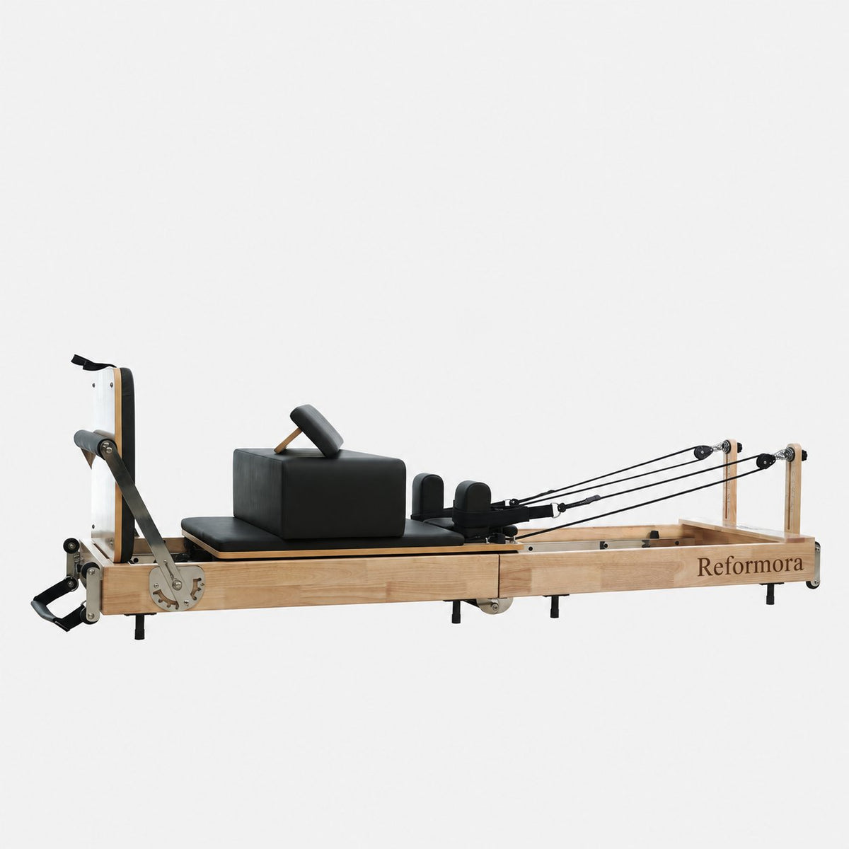 Solid Wood Foldable Pilates Reformer – Space-Saving