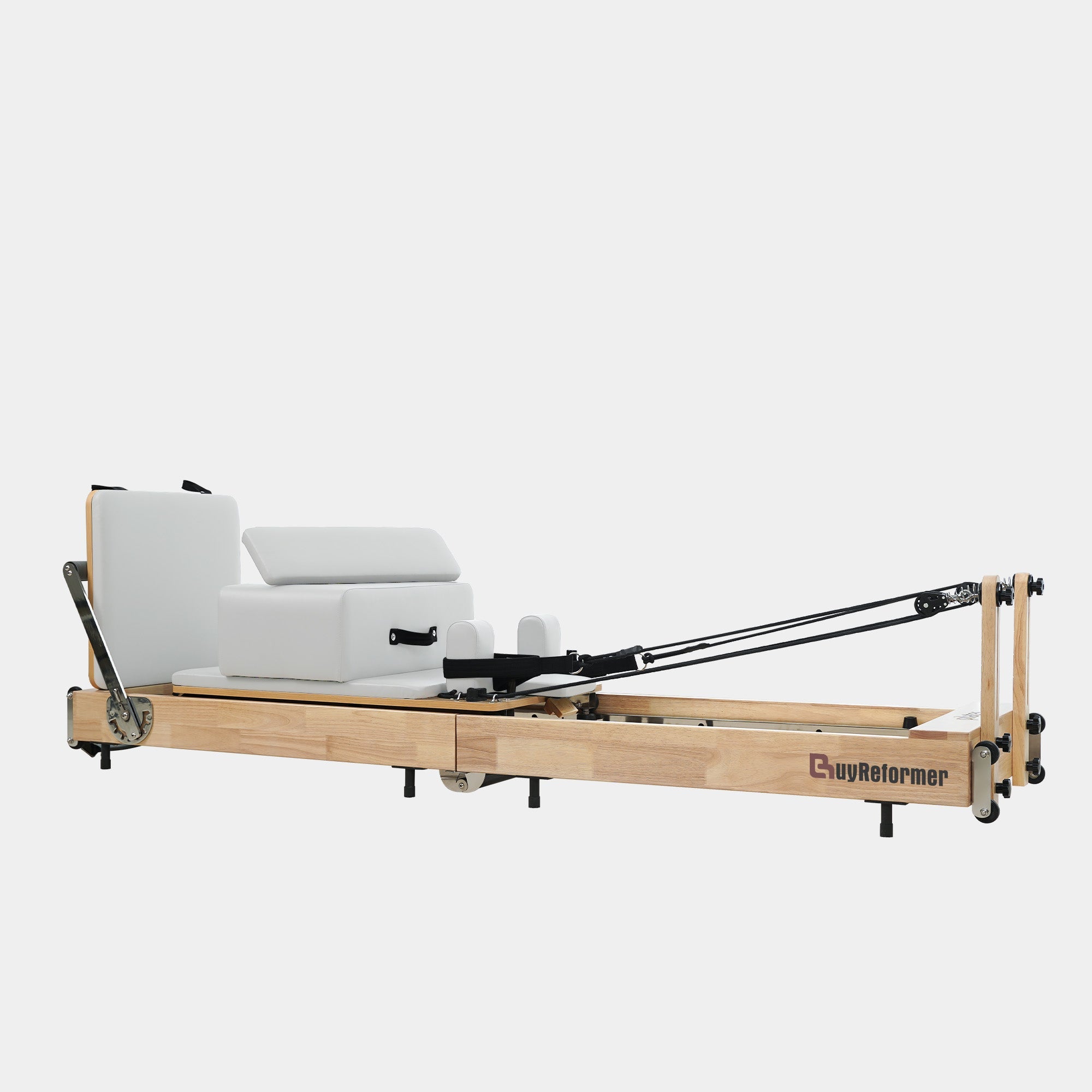 Solid Wood Foldable Pilates Reformer – Space-Saving