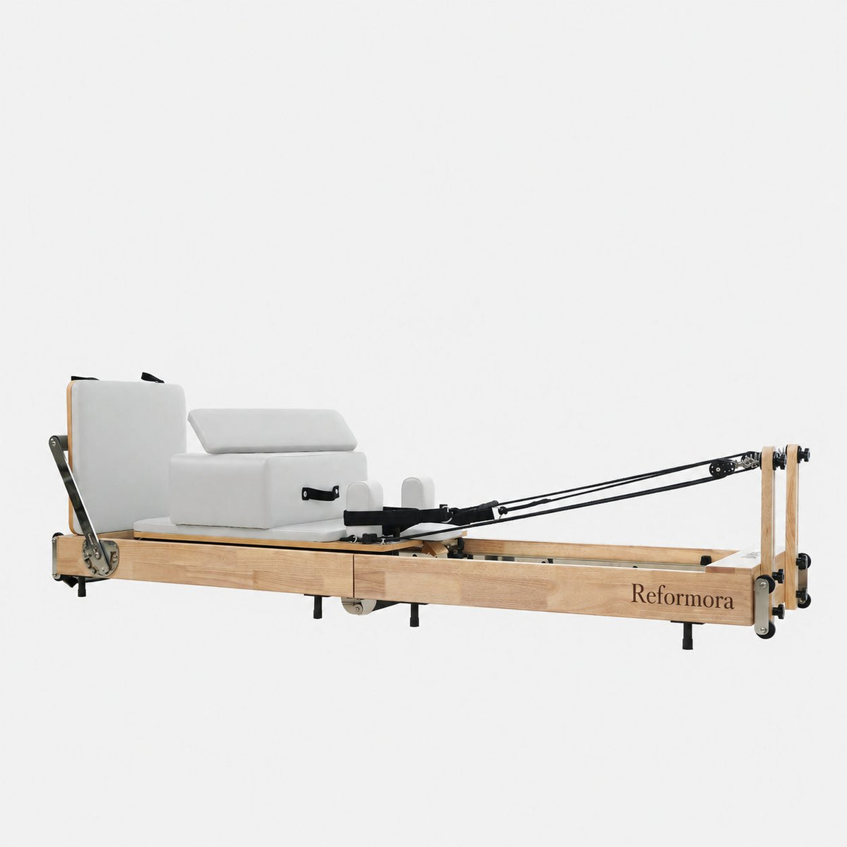 Solid Wood Foldable Pilates Reformer – Space-Saving