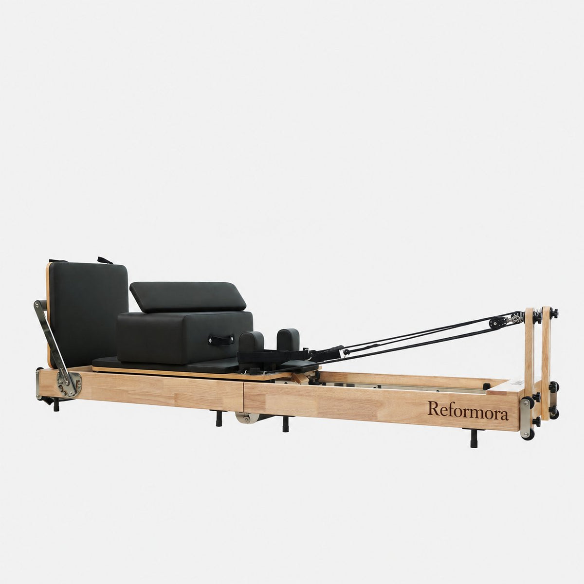 Solid Wood Foldable Pilates Reformer – Space-Saving