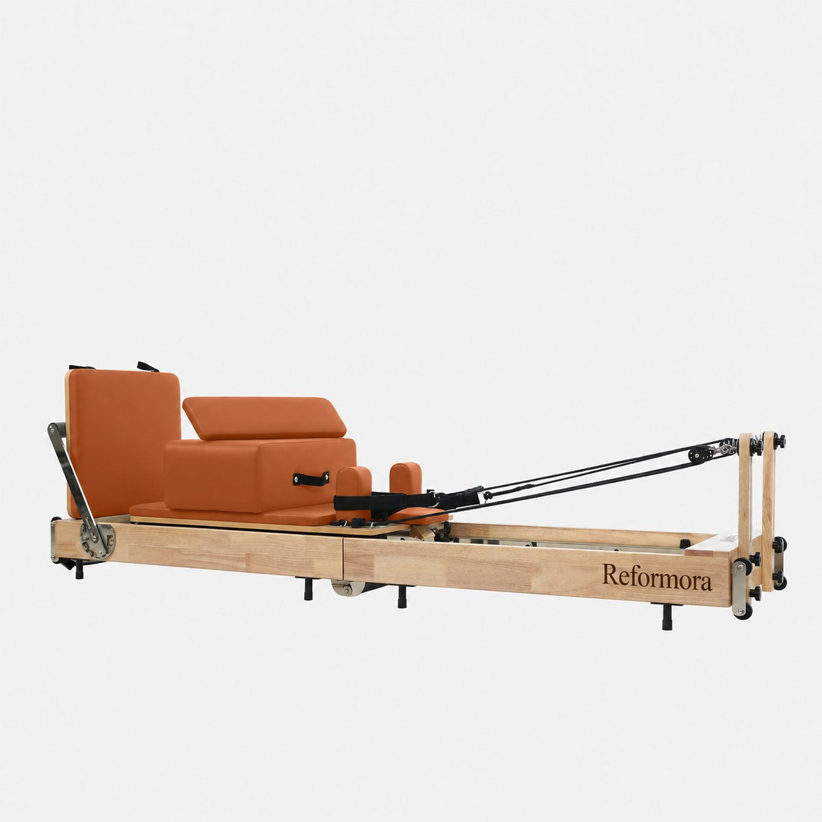 Solid Wood Foldable Pilates Reformer – Space-Saving