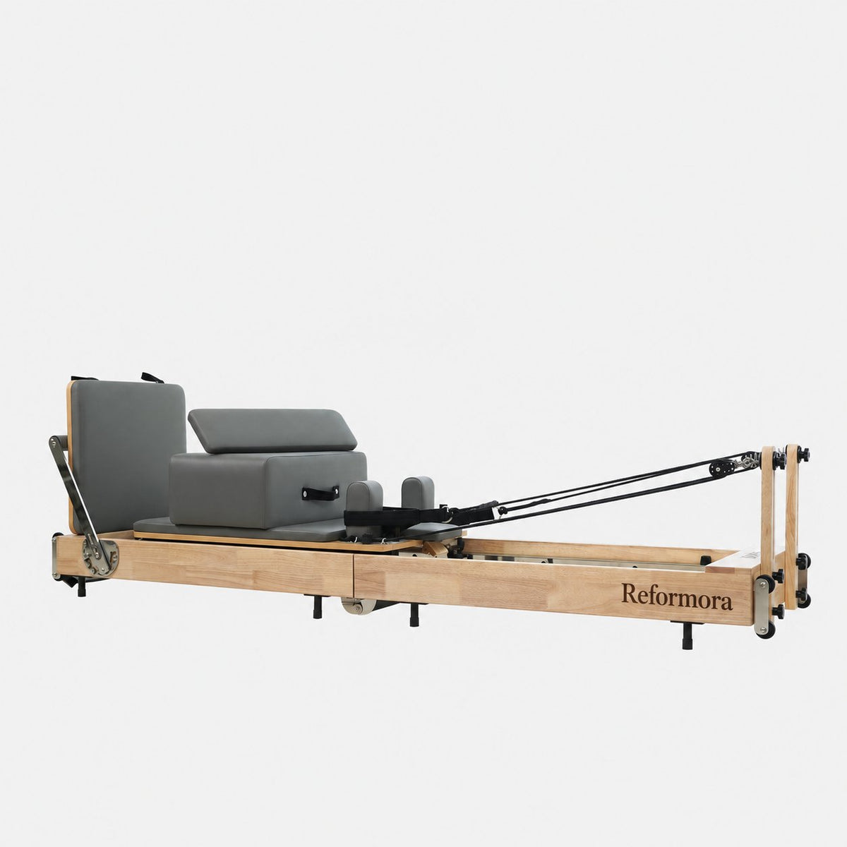 Solid Wood Foldable Pilates Reformer – Space-Saving