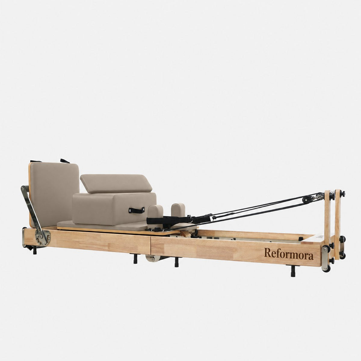 Solid Wood Foldable Pilates Reformer – Space-Saving