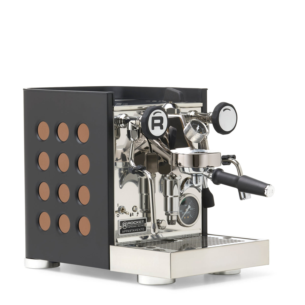 Rocket Espresso Appartamento TCA Espresso Machine - Copper – Black / No Accents / Flow Paddle