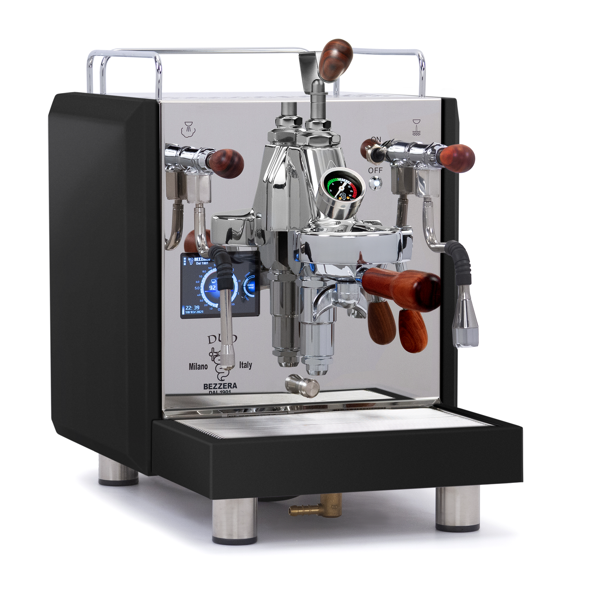 Bezzera DUO MN Espresso Machine – Black / Flow Control / Rosewood