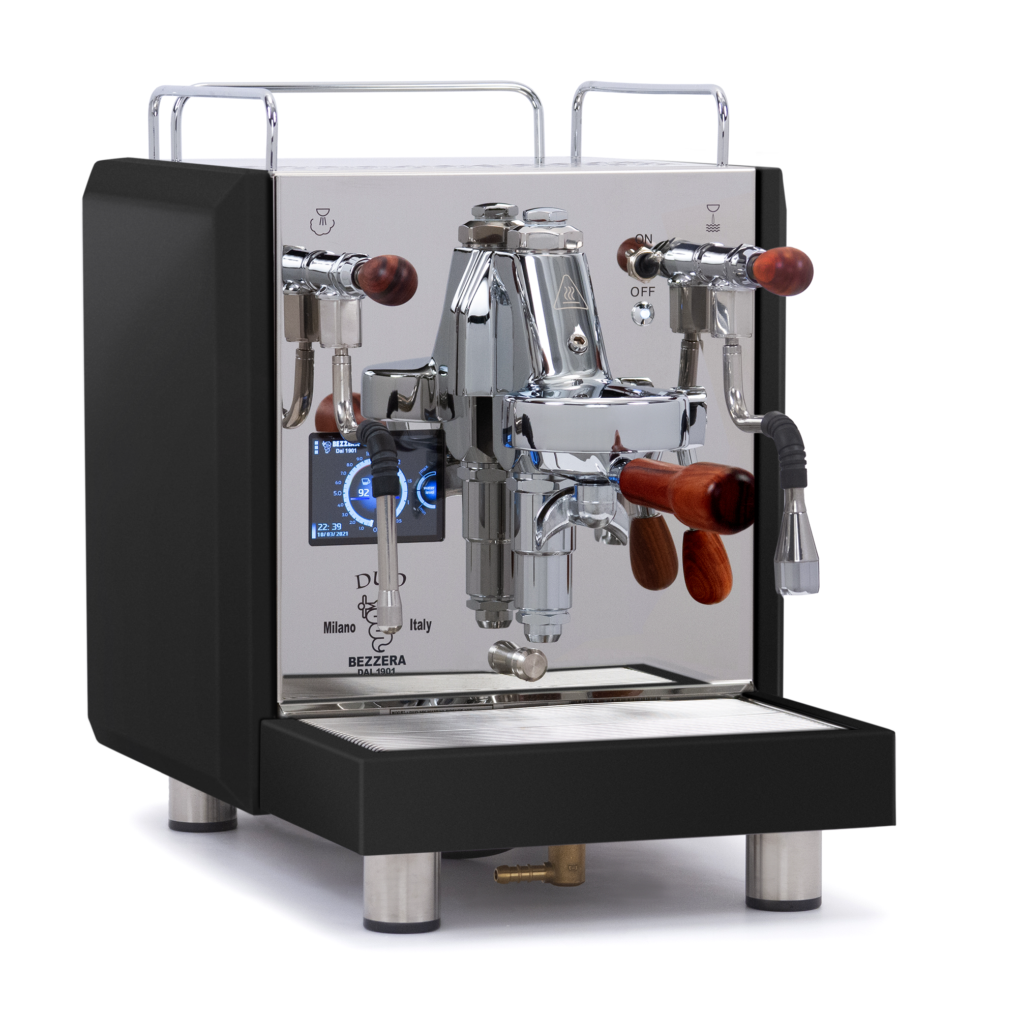 Bezzera DUO MN Espresso Machine – Black / No Flow Control / Rosewood