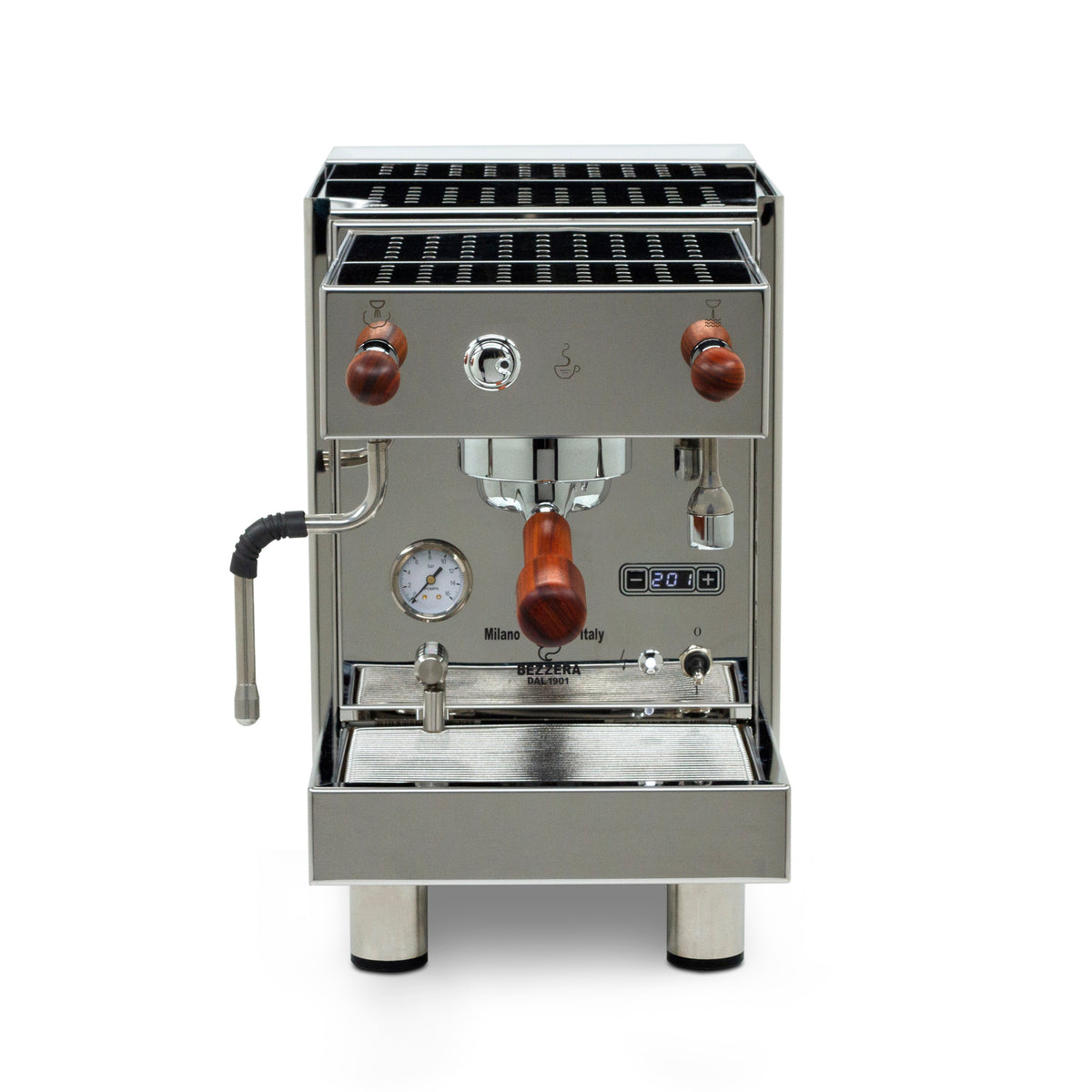 Bezzera BZ13 PM Espresso Machine - Special Edition – Stainless Steel / Rosewood