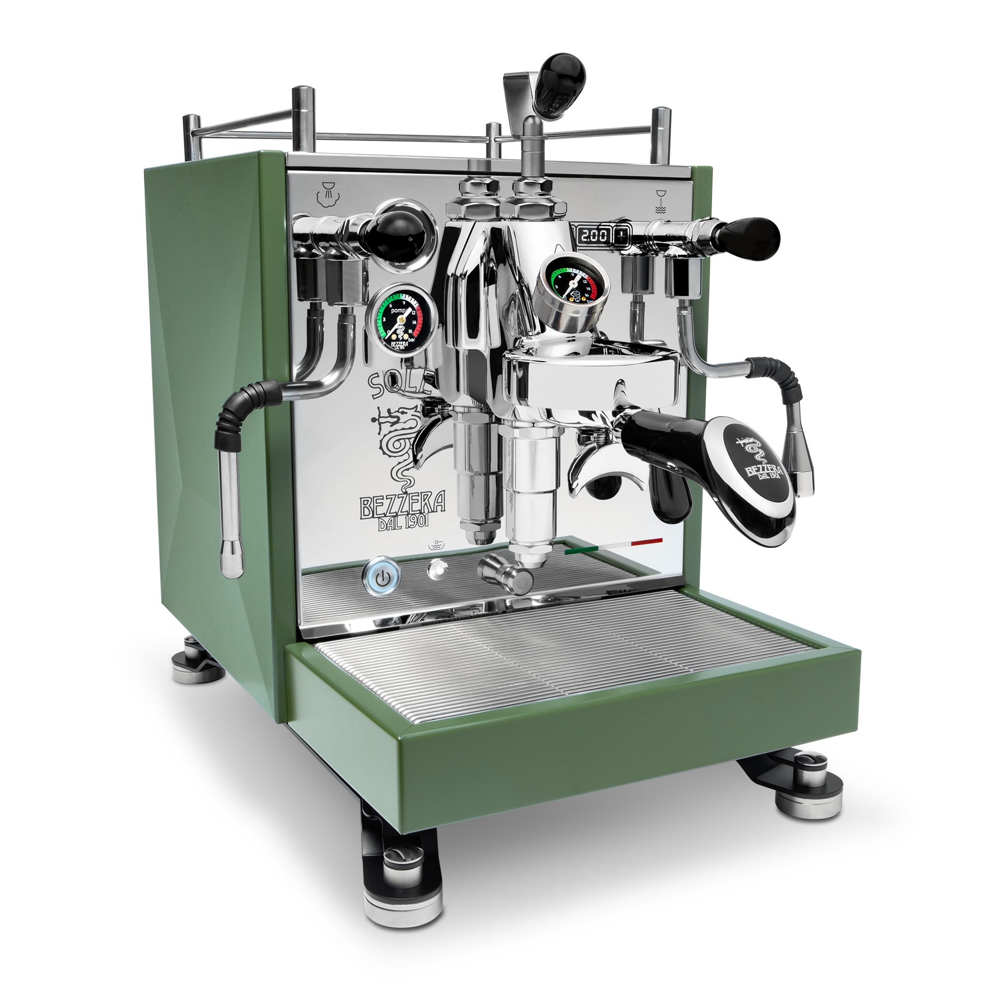 Refurbished Bezzera Sole Espresso Machine – Green / Flow Control