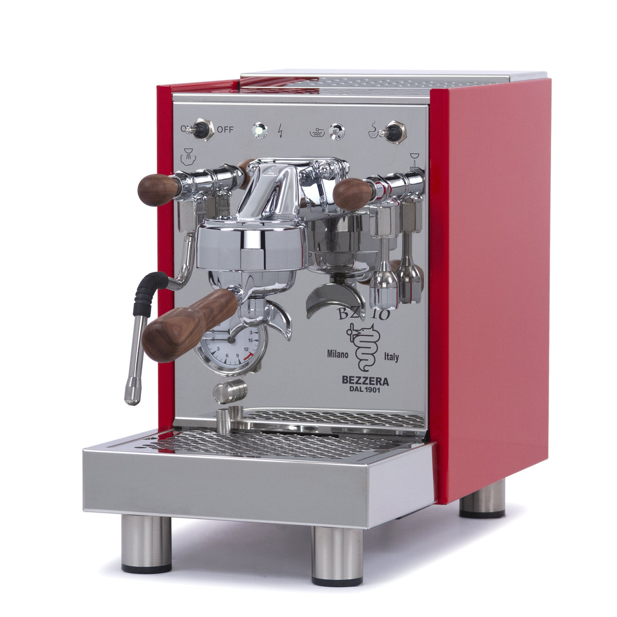 Bezzera BZ10 Espresso Machine – Red / Rosewood
