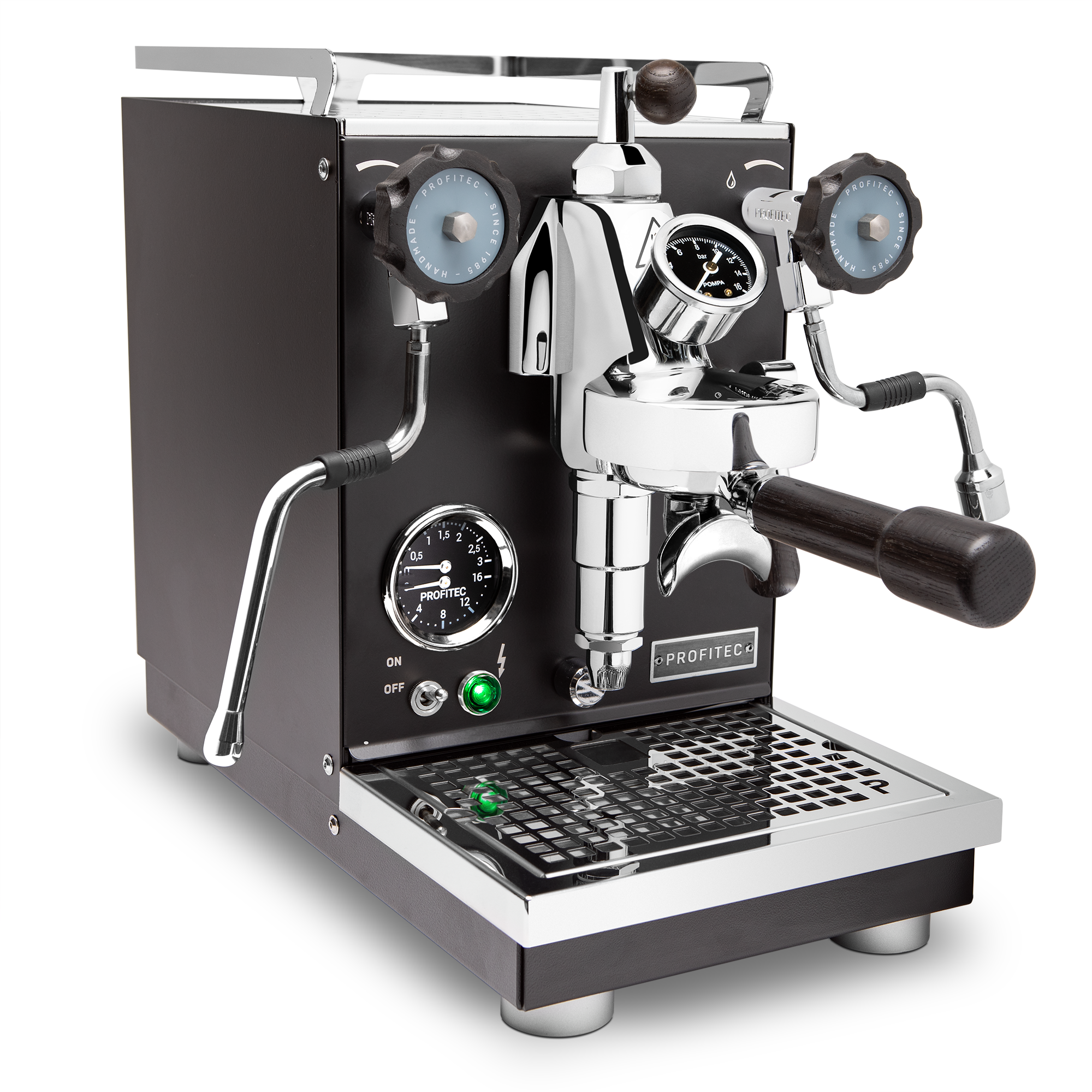 Profitec Pro 400 Espresso Machine – Black / Blackened Oak / Flow Control