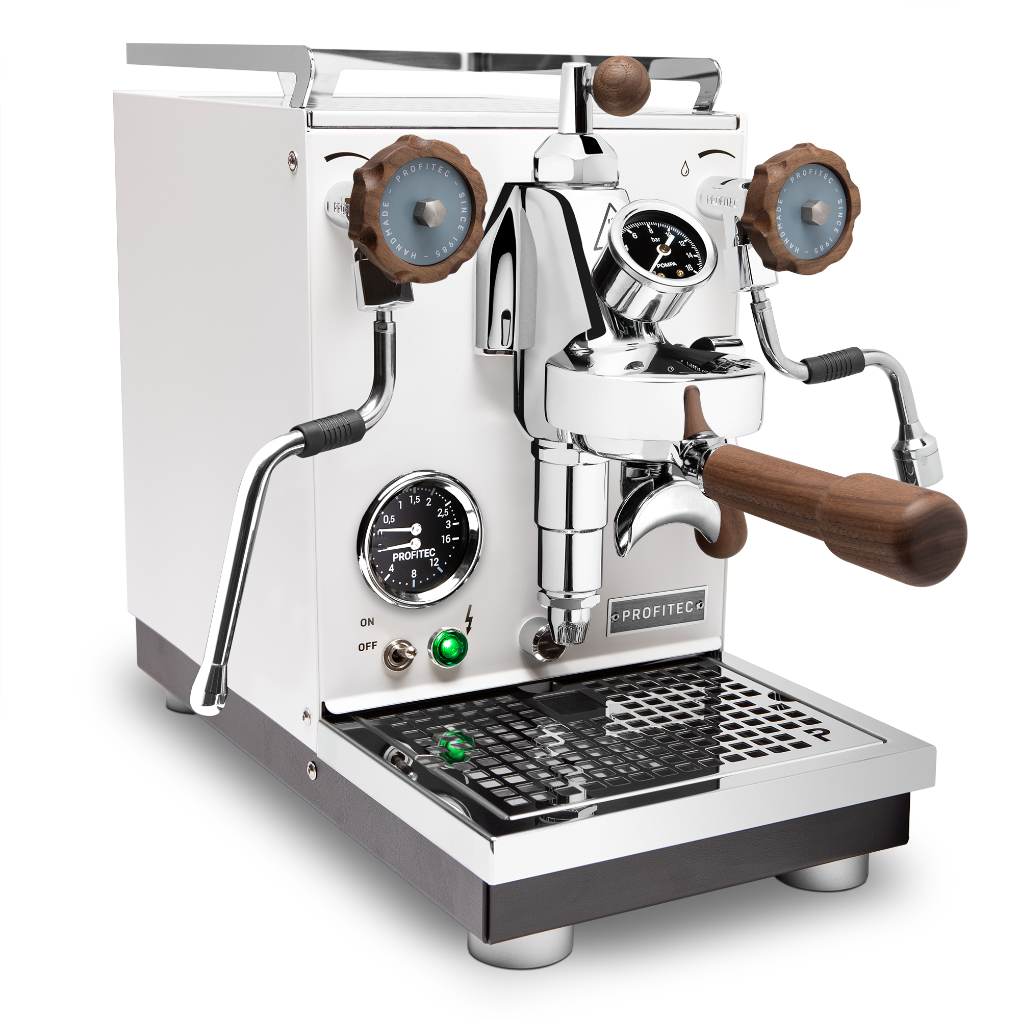 Profitec Pro 400 Espresso Machine – White / Walnut / Flow Control