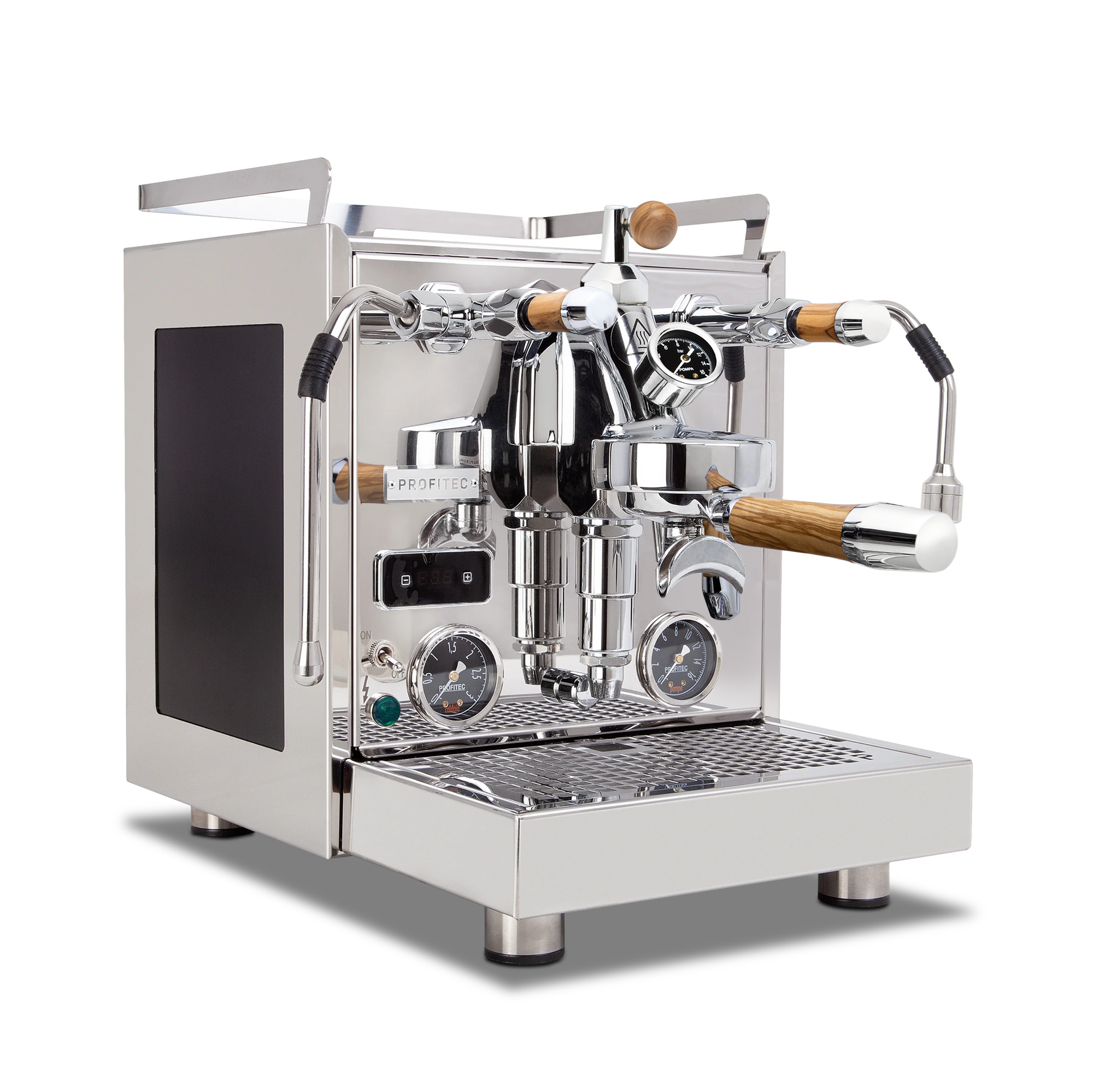 Profitec Pro 600 Dual Boiler Espresso Machine with Quick Steam Plus – Elegant Olive Wood / Flow Control