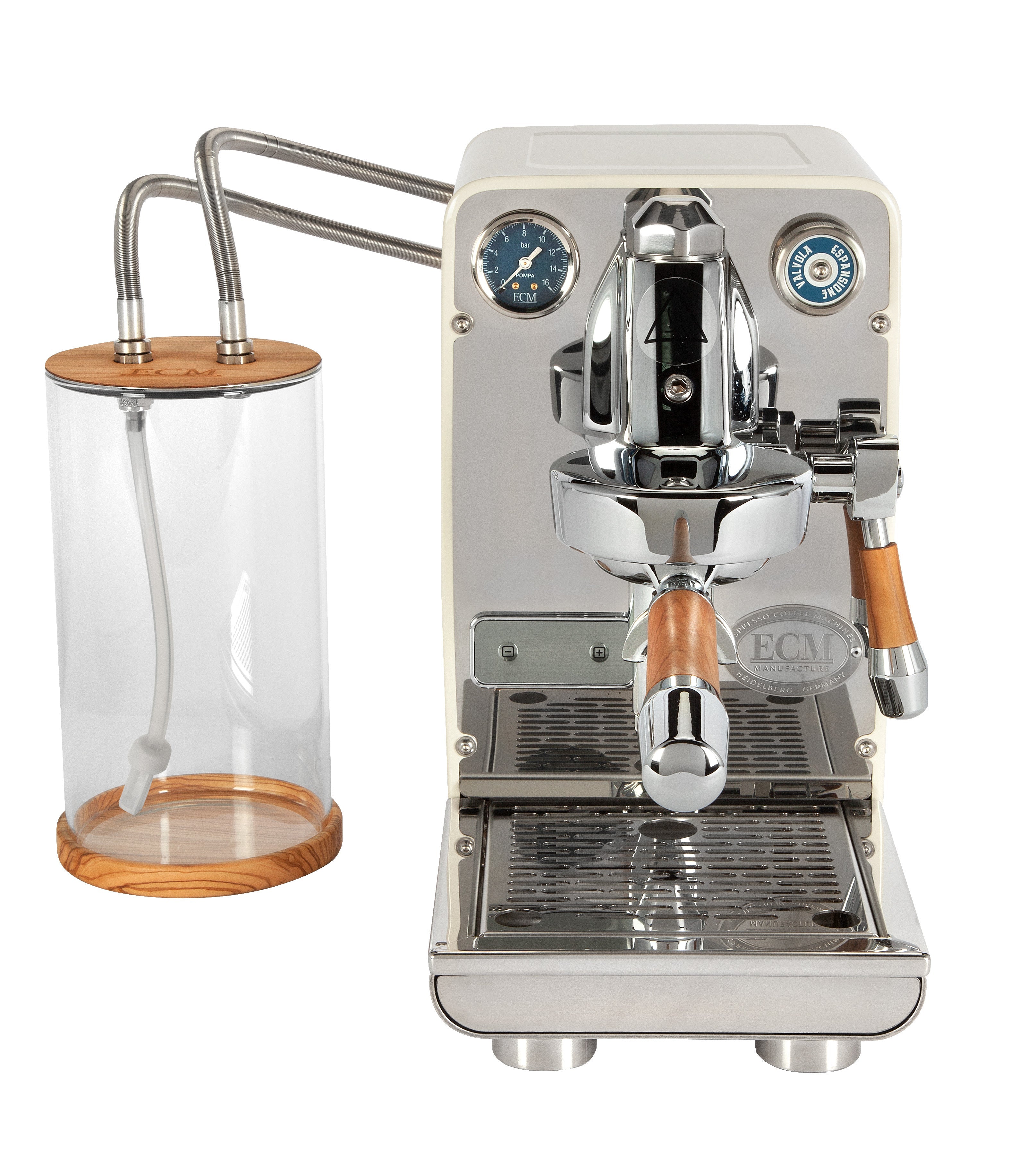 Refurbished ECM Puristika Single-Boiler Espresso Machine - Stainless Steel – Cream / No Flow Control