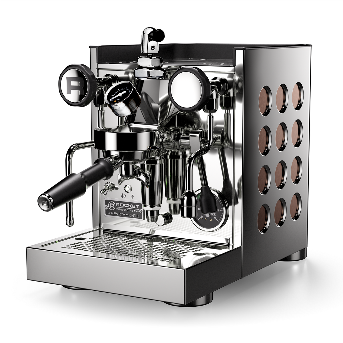 Refurbished Rocket Espresso Appartamento TCA Espresso Machine - Black and Copper – Steel and Copper / Flow Control