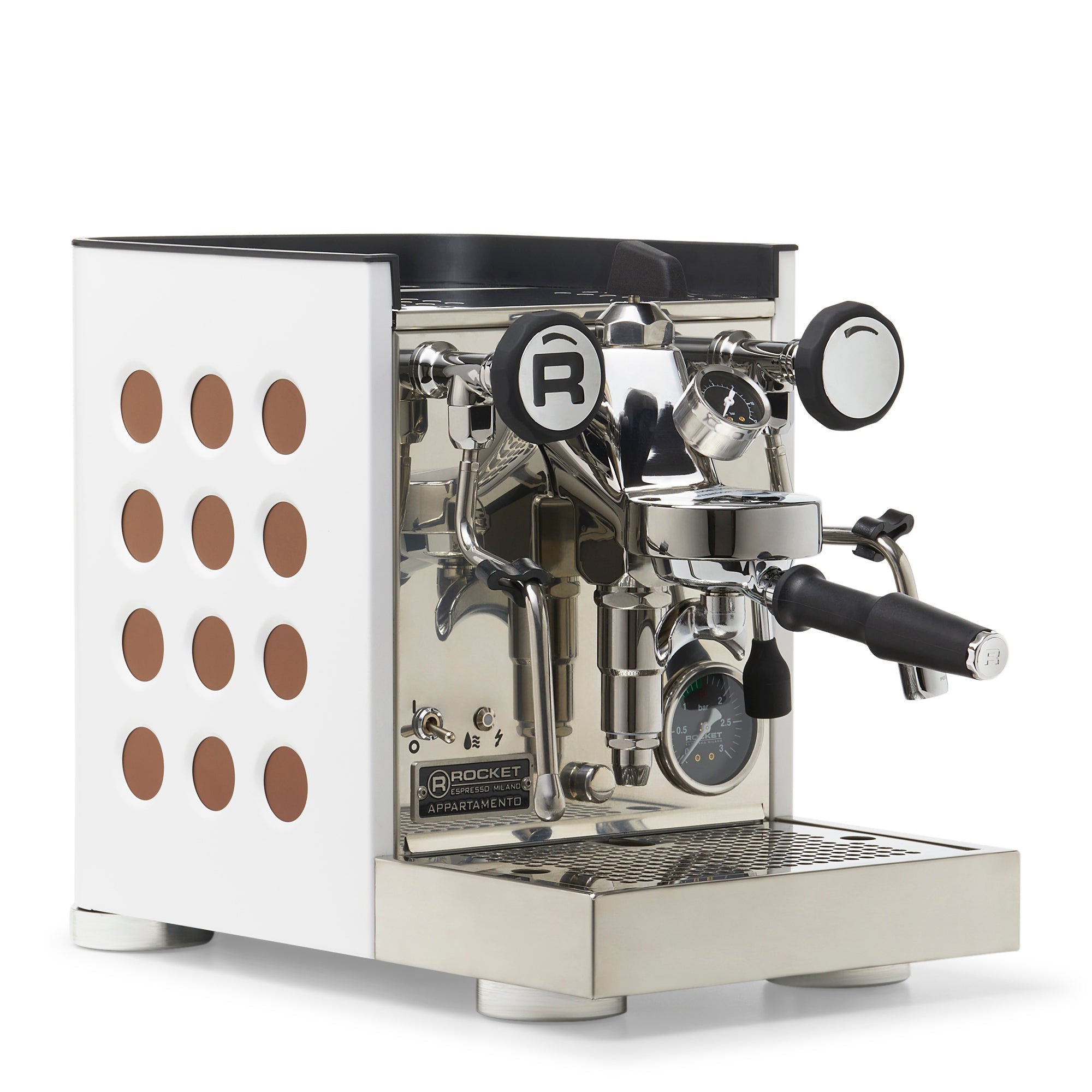 Rocket Espresso Appartamento TCA Espresso Machine - Copper – White / No Accents / Flow Paddle