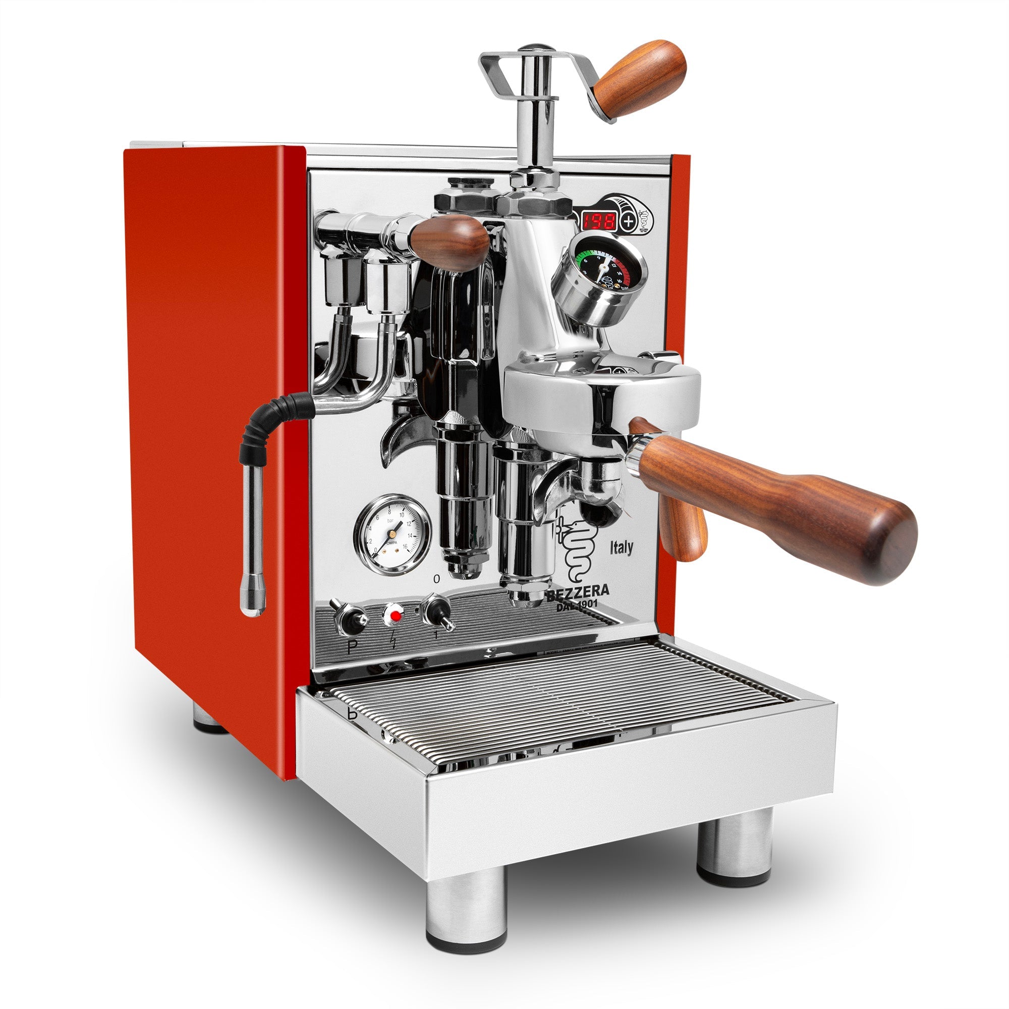 Bezzera Unica Espresso Machine – Red / Rosewood / Flow Control