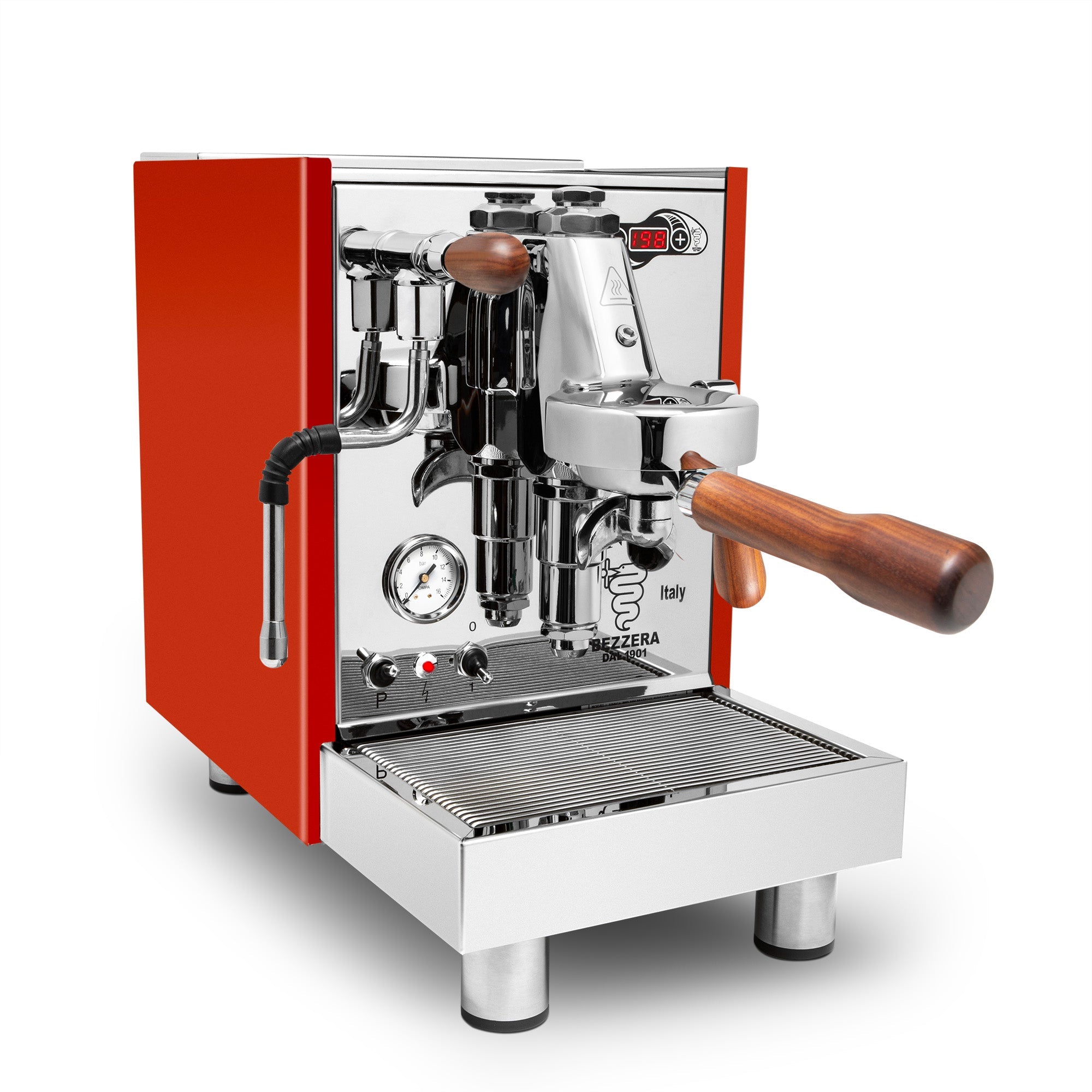 Bezzera Unica Espresso Machine – Red / Rosewood / No Flow Control