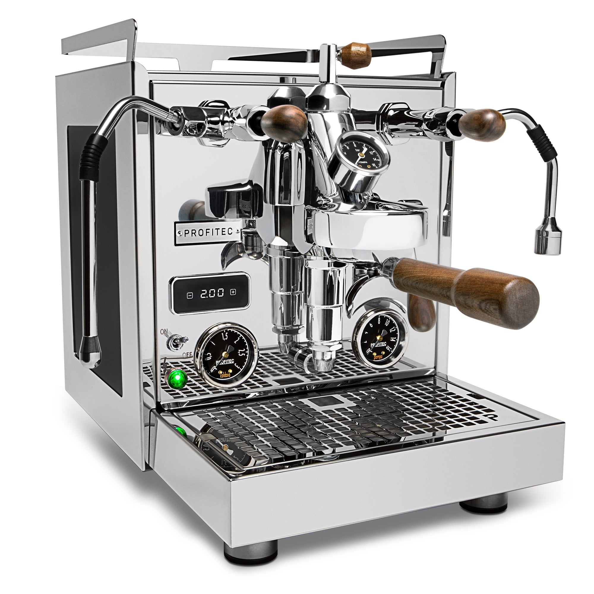Profitec Pro 600 Dual Boiler Espresso Machine with Quick Steam Plus – Walnut / Flow Control