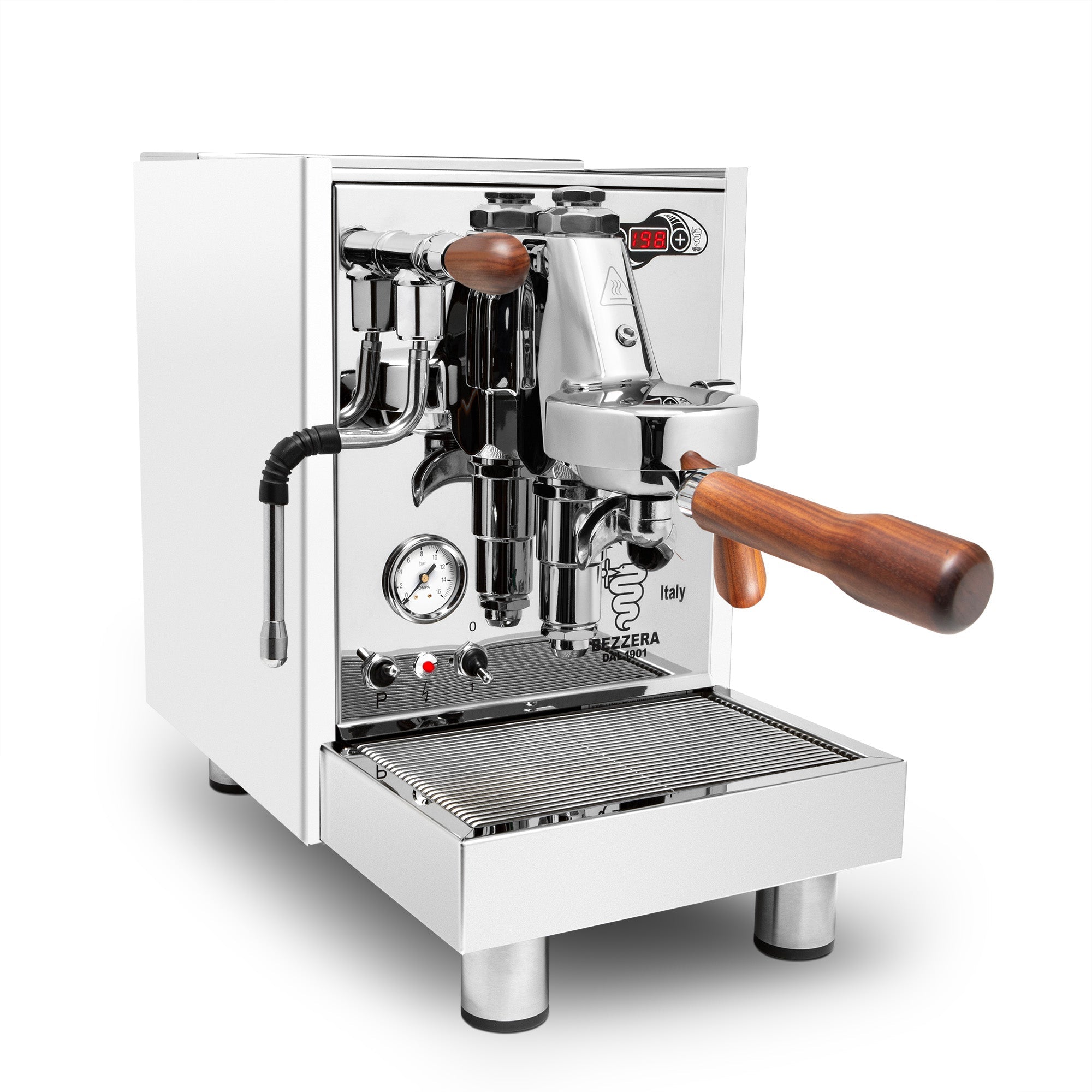 Bezzera Unica Espresso Machine – White / Rosewood / No Flow Control