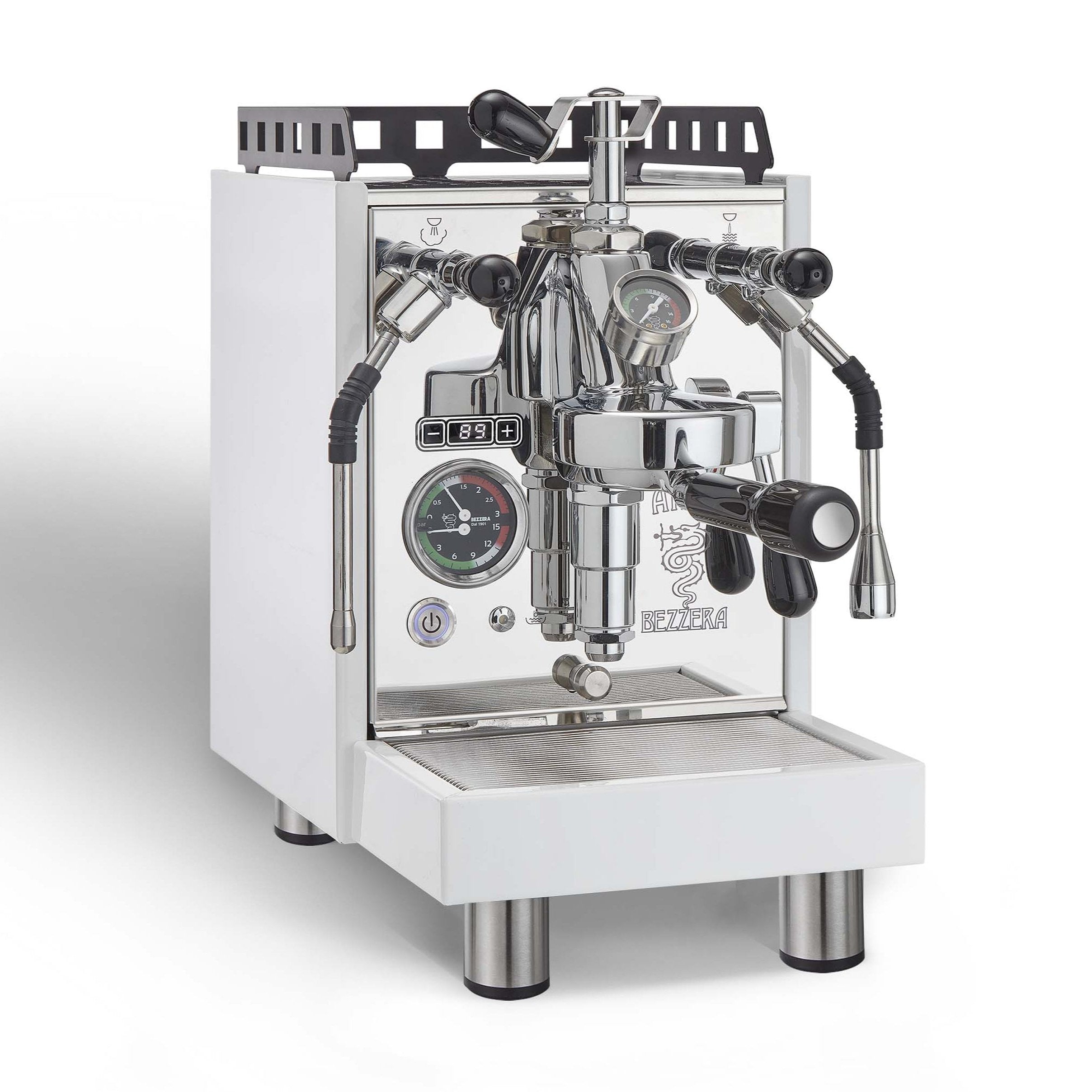 Refurbished Bezzera Aria PID Espresso Machine with Flow Control – White / Traditional