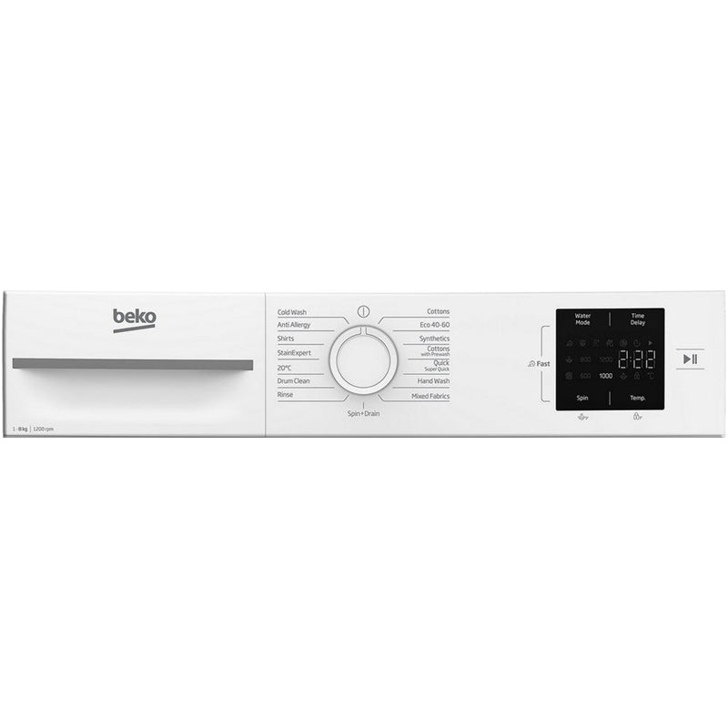 Beko BMN3WT3821W 8kg 1200 Spin Washing Machine White – image 7 of 8