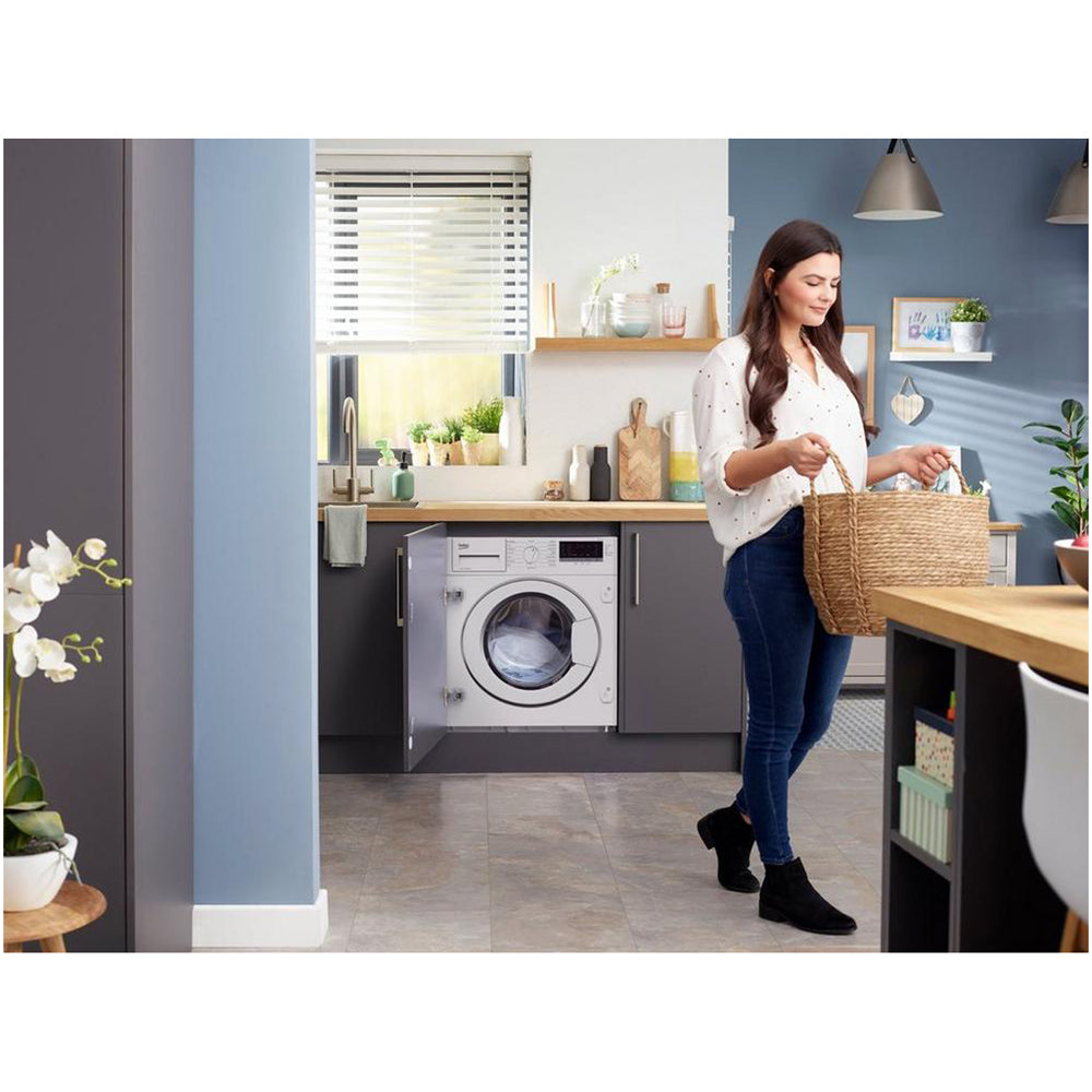 Beko WTIK74151F 7kg 1400rpm Integrated RecycledTub Washing Machine - White – image 3 of 3
