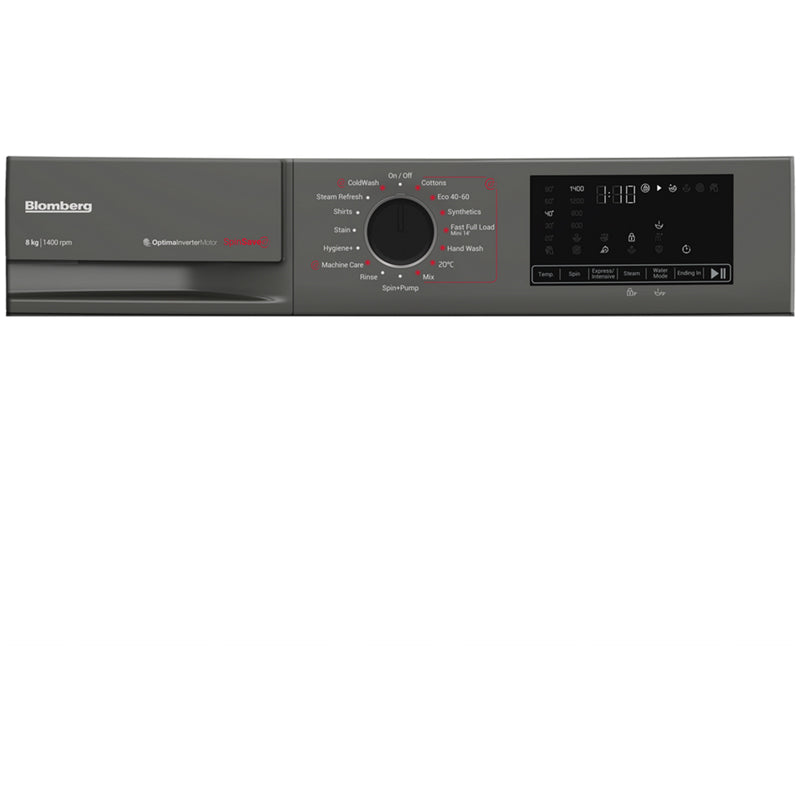 Blomberg LWA18461G 8kg 1400 Spin Washing Machine Graphite – image 7 of 9