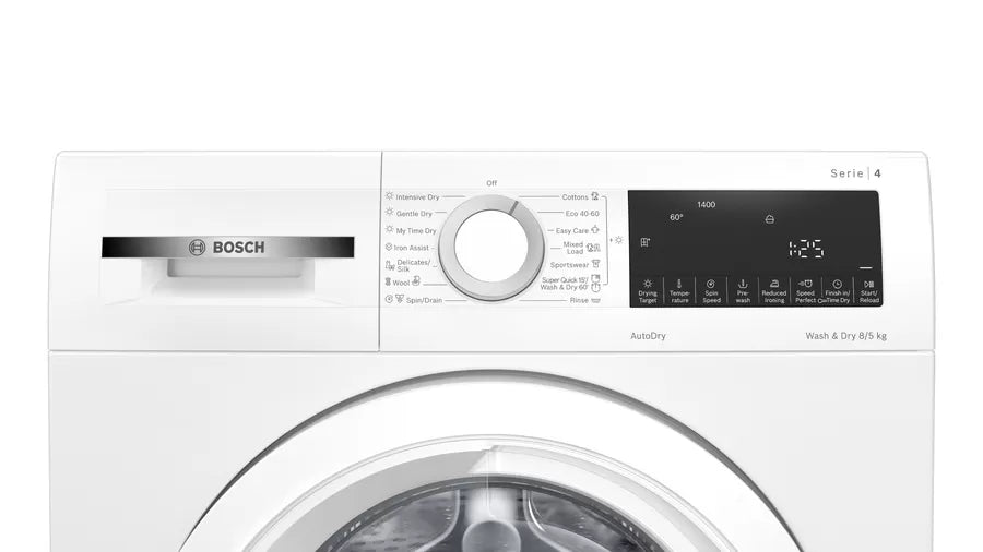 Bosch WNA134U8GB 8kg 5kg 1400 Spin Washer Dryer White – image 6 of 9