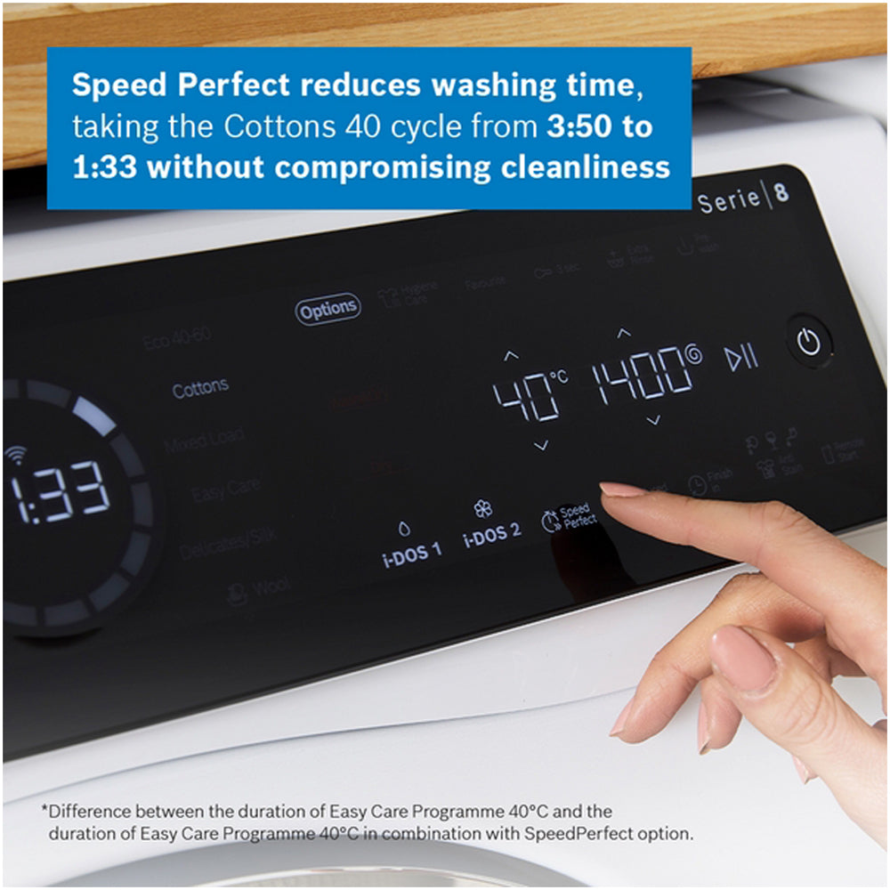 Bosch WNC25410GB Series 8 10.5+6kg Washer Dryer with 1400 Spin White - D Rated – image 15 of 25