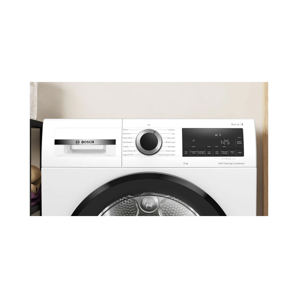 Bosch WQG24502GB Series 6 9kg Heat Pump Tumble Dryer White - A+++ Rated – image 4 of 8