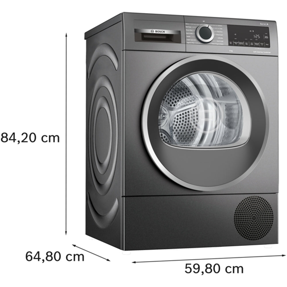 Bosch WQG245R1GB Series 6 9kg Heat Pump Tumble Dryer Graphite - A+++ Rated – image 5 of 11