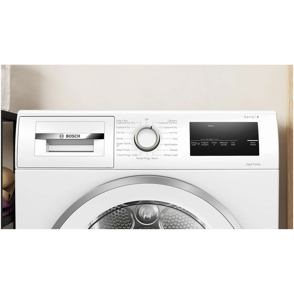 Bosch WTH85224GB Series 4 8kg Heat Pump Tumble Dryer White – image 7 of 12