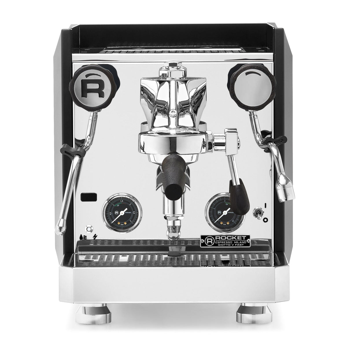 Rocket Espresso Giotto FAST V Espresso Machine – Black / Blackened Oak / No Flow Control